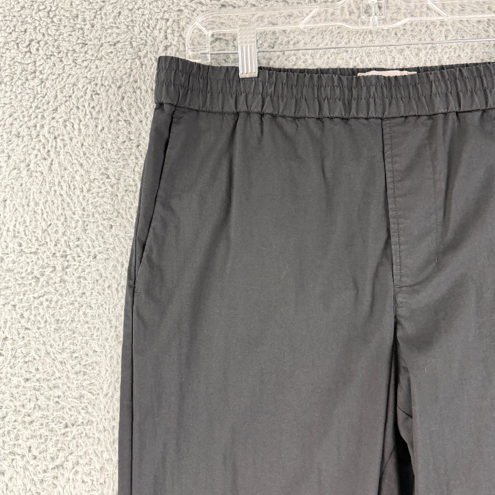 Everlane Everlane Easy Pant Mens 32 Black Cotton Straight Leg Pull On Casual Pants Regular Size US 34 / EU 50 - 2 Thumbnail