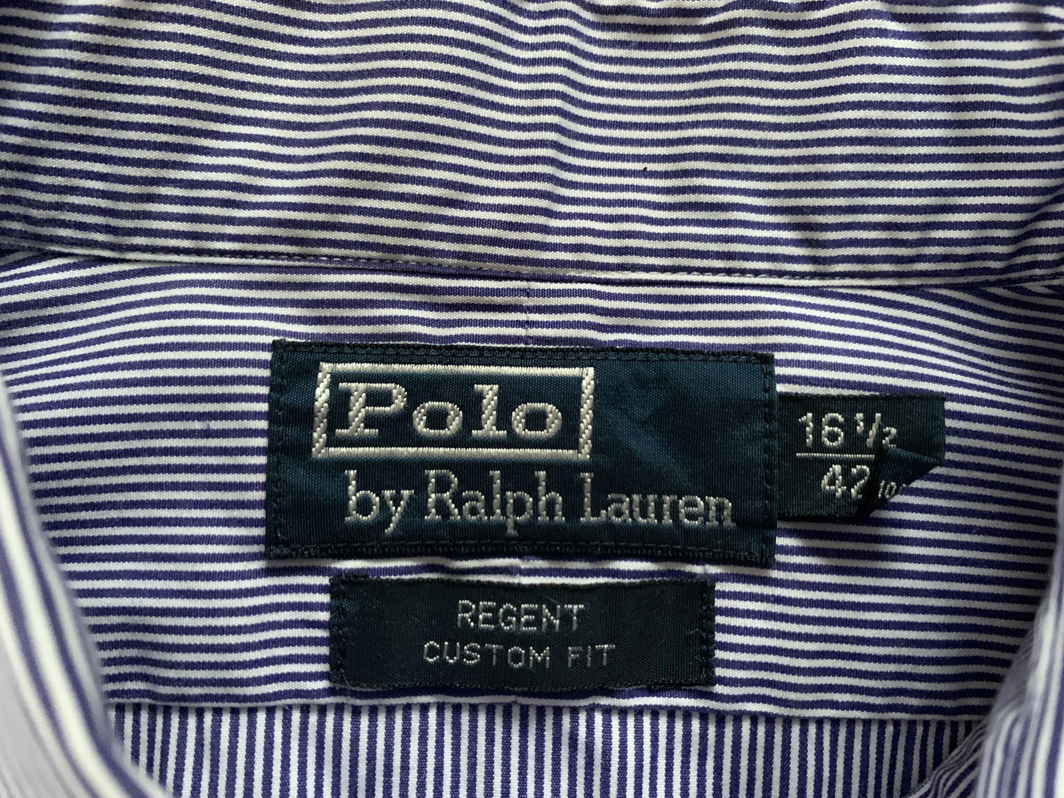 Polo Ralph Lauren Polo Ralph Lauren Regent Custom Fit Striped Formal Shirt Size US L / EU 52-54 / 3 - 5 Thumbnail