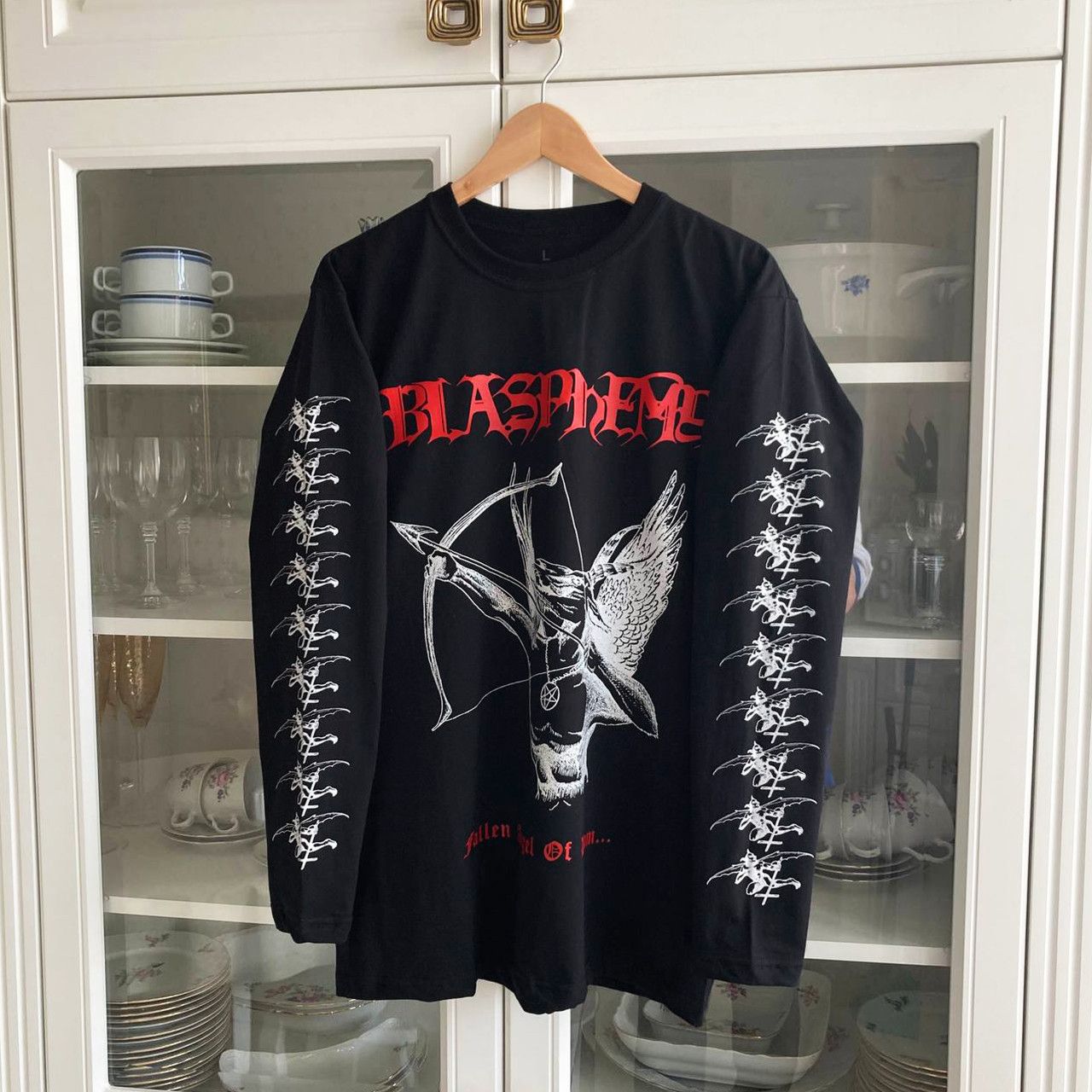 Band Tees Longsleeve Blasphemy - Fallen Angel of Doom / black metal Size US L / EU 52-54 / 3 - 2 Thumbnail
