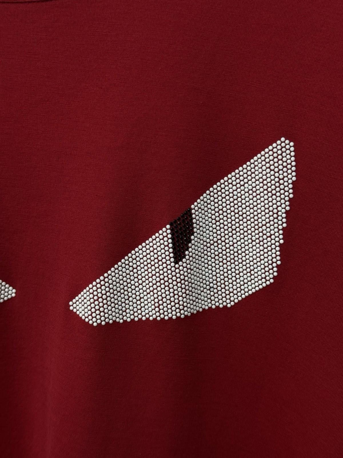 Fendi FENDI Men's Size- (52) Red Cotton Silver Eyes T-Shirt Top Size US L / EU 52-54 / 3 - 9 Thumbnail