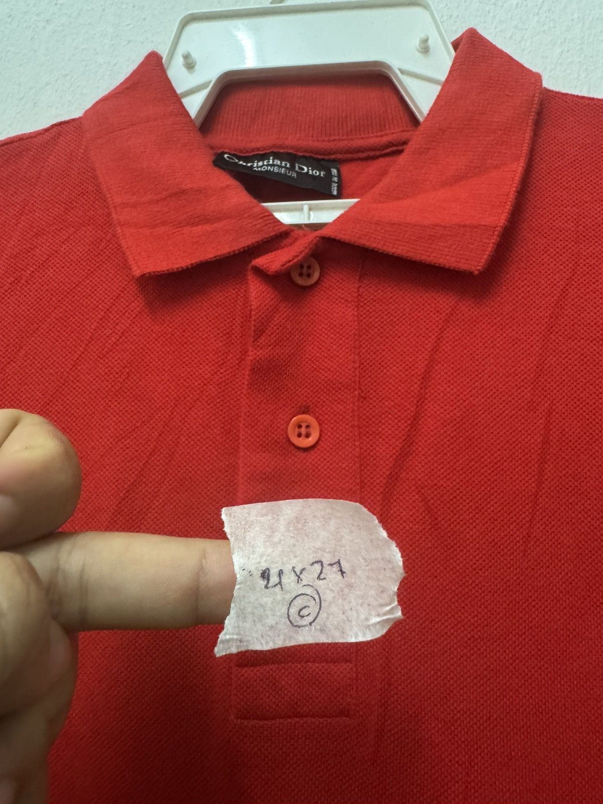 Dior Christian Dior Vtg Red Polo Shirt Size US M / EU 48-50 / 2 - 8 Thumbnail