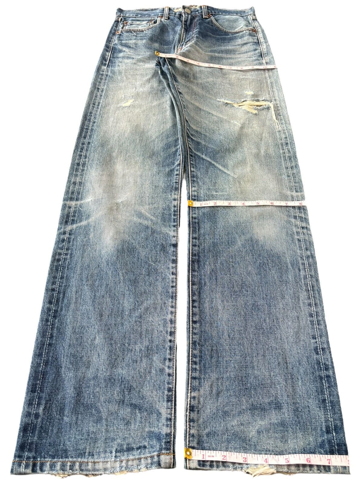 Levi's Vintage Japanese Levis 502 Big E Selvedge Talon Dist Jeans Size US 29 - 14 Thumbnail