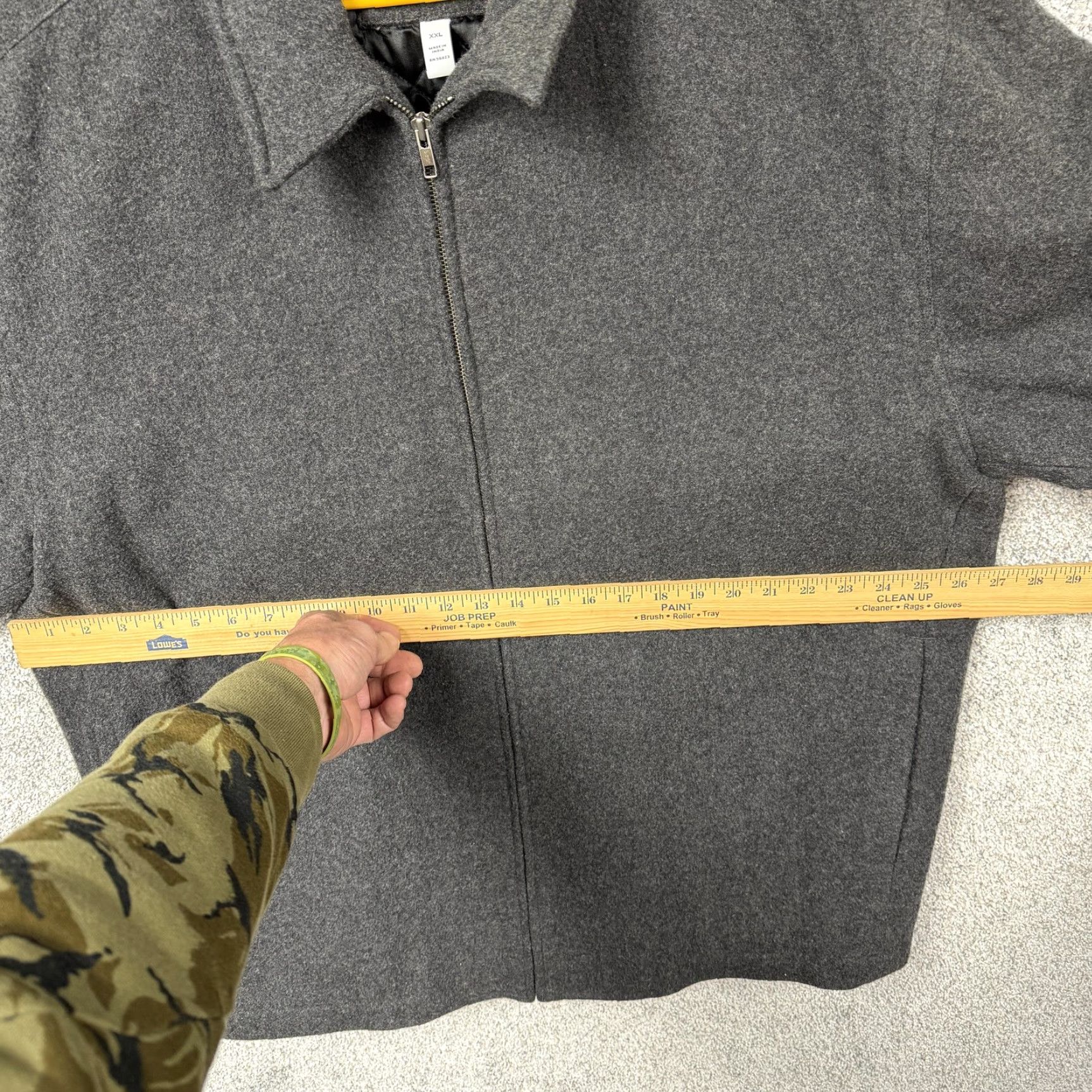 Gap VINTAGE Gap Jacket Mens 2XL Gray Wool Zip Front Quilted Lined Coat 2000s Size US XXL / EU 58 / 5 - 3 Thumbnail