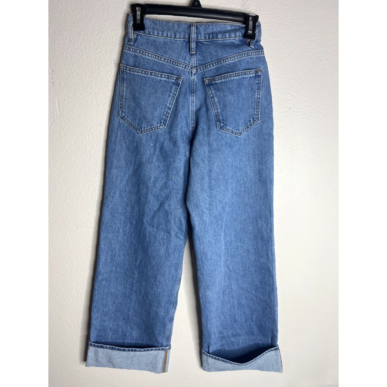 Frame Frame Womens Jeans Size 23 Blue High Rise Wide Leg Denim NWT ZIP Fly Button 29in Inseam Regular Mens/Womens? Size 40" / US 18 - 5 Thumbnail