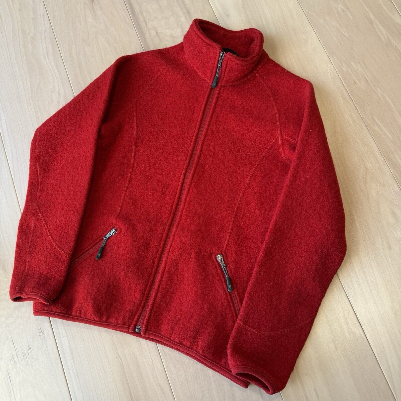 Ibex Ibex Wool Jacket Women's M Red Full Zip Winter Outerwear Size M / US 6-8 / IT 42-44 - 10 Thumbnail