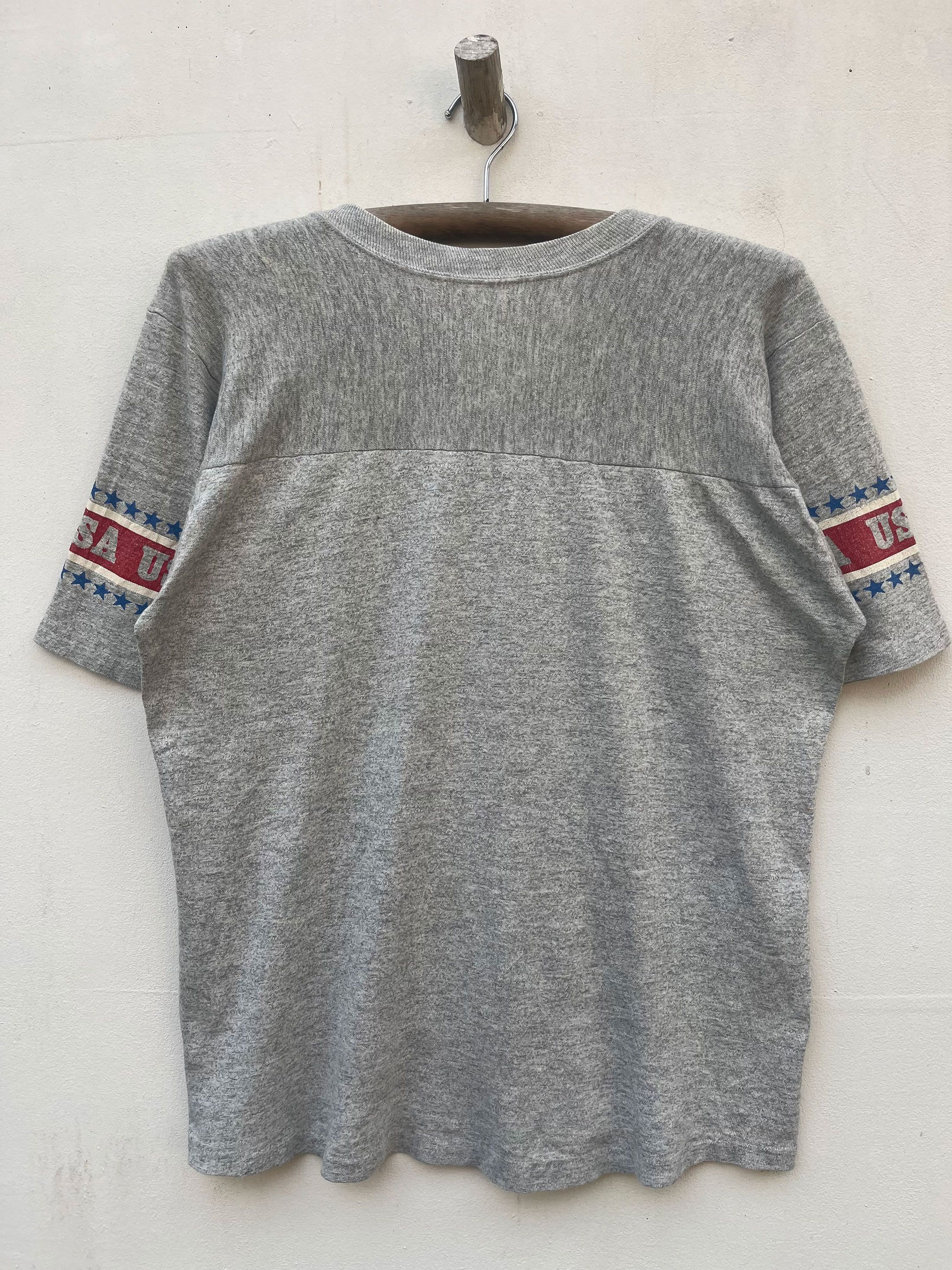 Vintage 70s 80s Vintage Star Stripes Usa Paper Thin Single Stitching Size US L / EU 52-54 / 3 - 5 Thumbnail