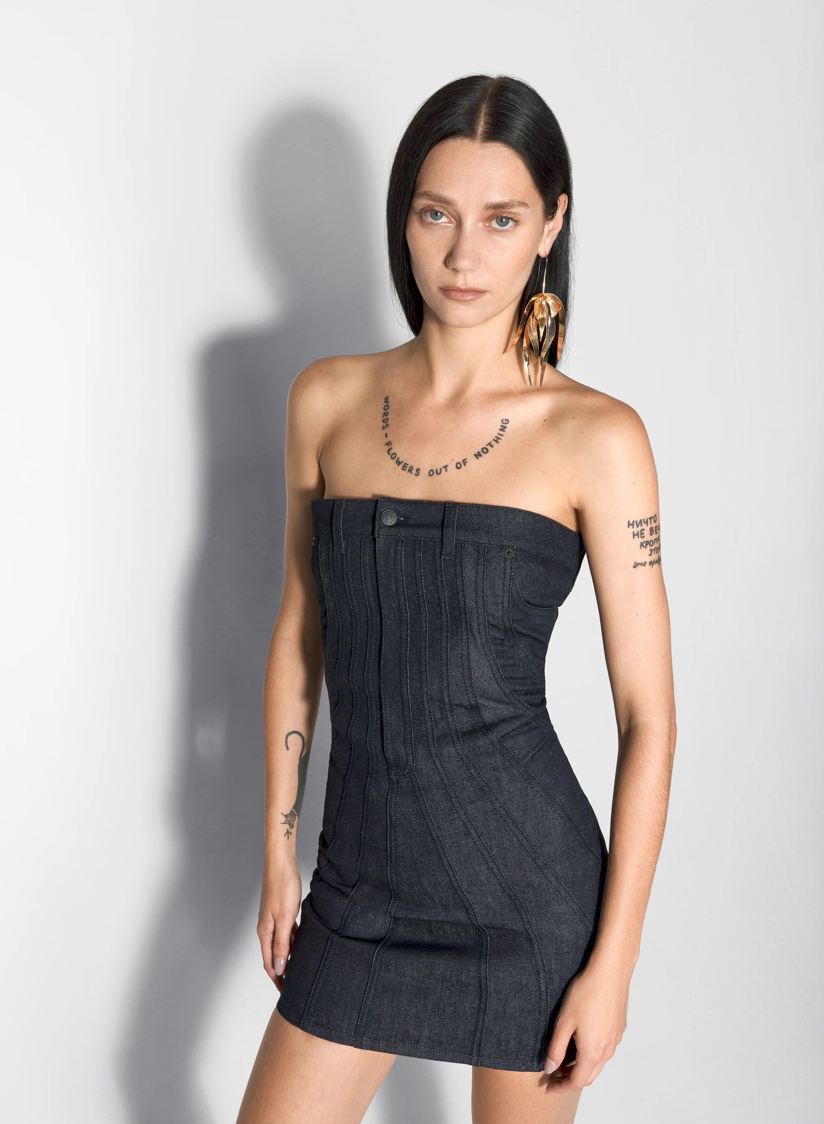 Mugler Mugler Spiral Bustier mini denim dress Size M / US 6-8 / IT 42-44 - 8 Thumbnail