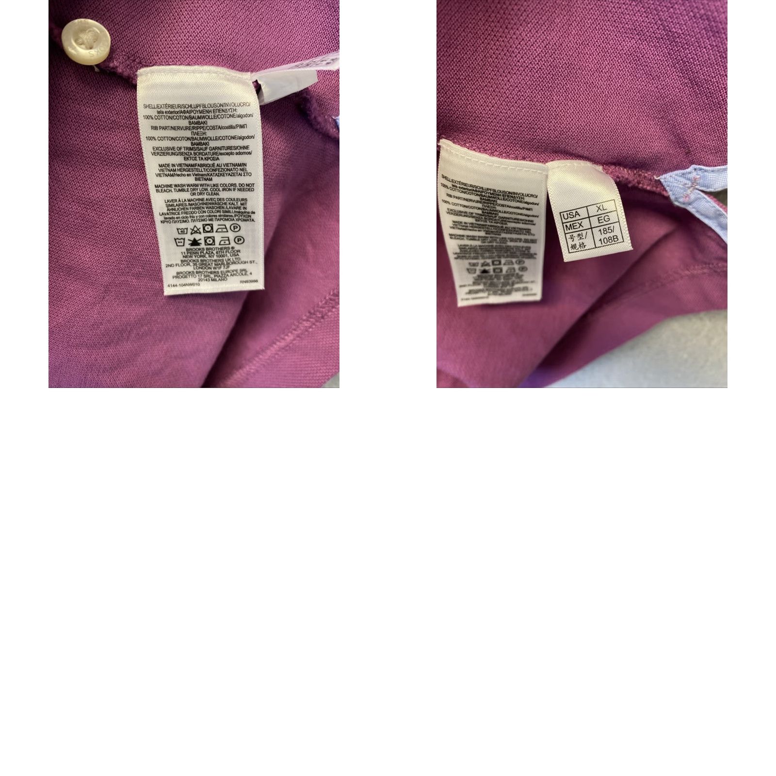Brooks Brothers Brooks Brothers 1818 Cotton Polo Shirt XL Light Purple Slim Casual Mens Size US XL / EU 56 / 4 - 8 Thumbnail