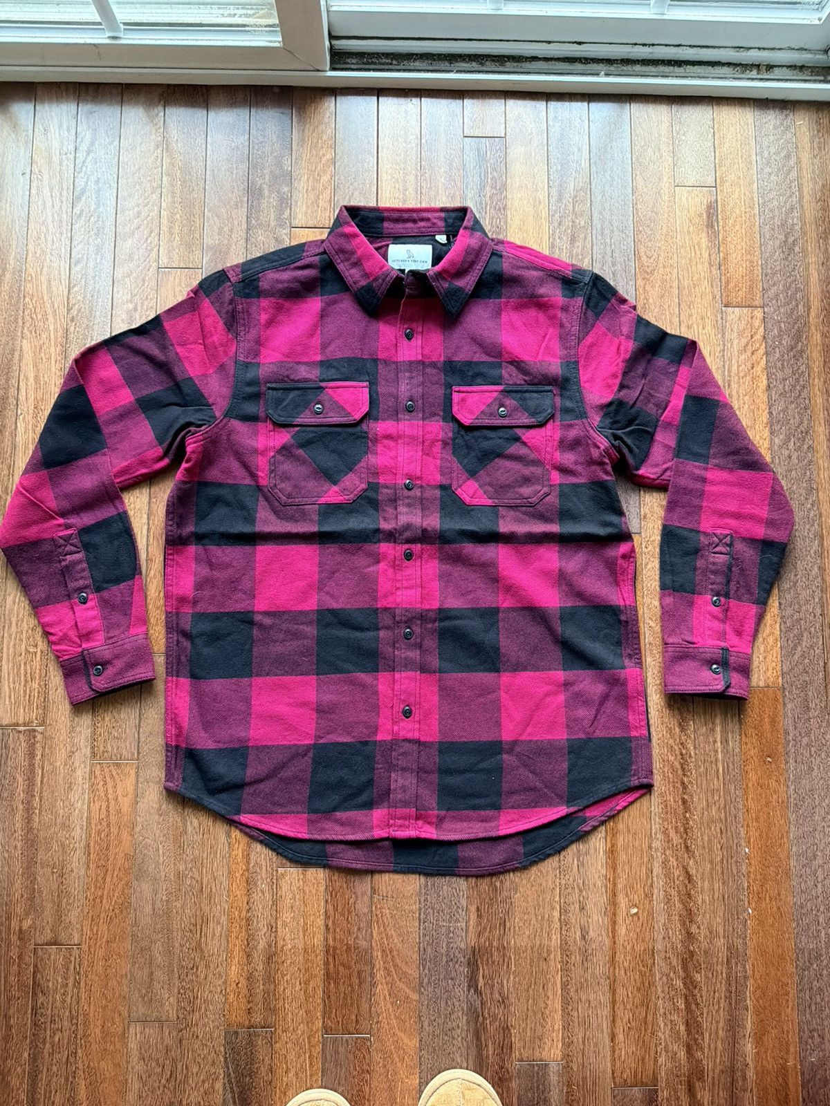 October's Very Own Octobers Very Own OVO Plaid Flannel Shirt Deep Red - Medium Size US M / EU 48-50 / 2 - 3 Thumbnail