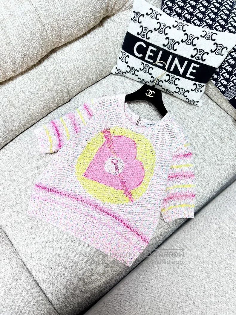 Chanel Chanel Love mixed colour pink and yellow striped knitted s Size XS / US 0-2 / IT 36-38 - 2 Thumbnail