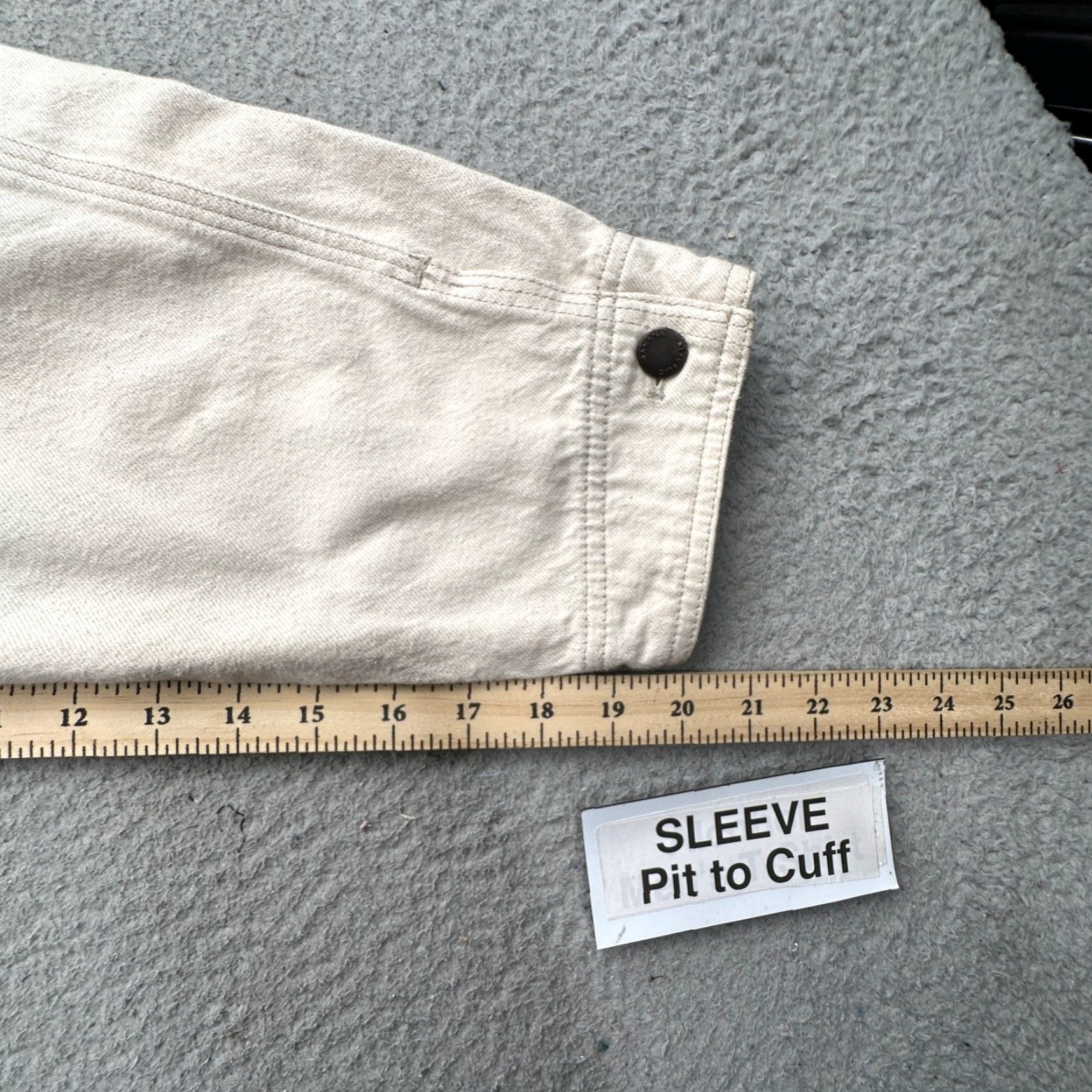 Banana Republic Banana Republic Denim Workwear Trucker Ranch Chore Coat Jacket Mens XXL Cream Jacket Coat Men 2XL Denim Coat Cream Mens Ranch Chore Jacket Size US XXL / EU 58 / 5 - 4 Thumbnail