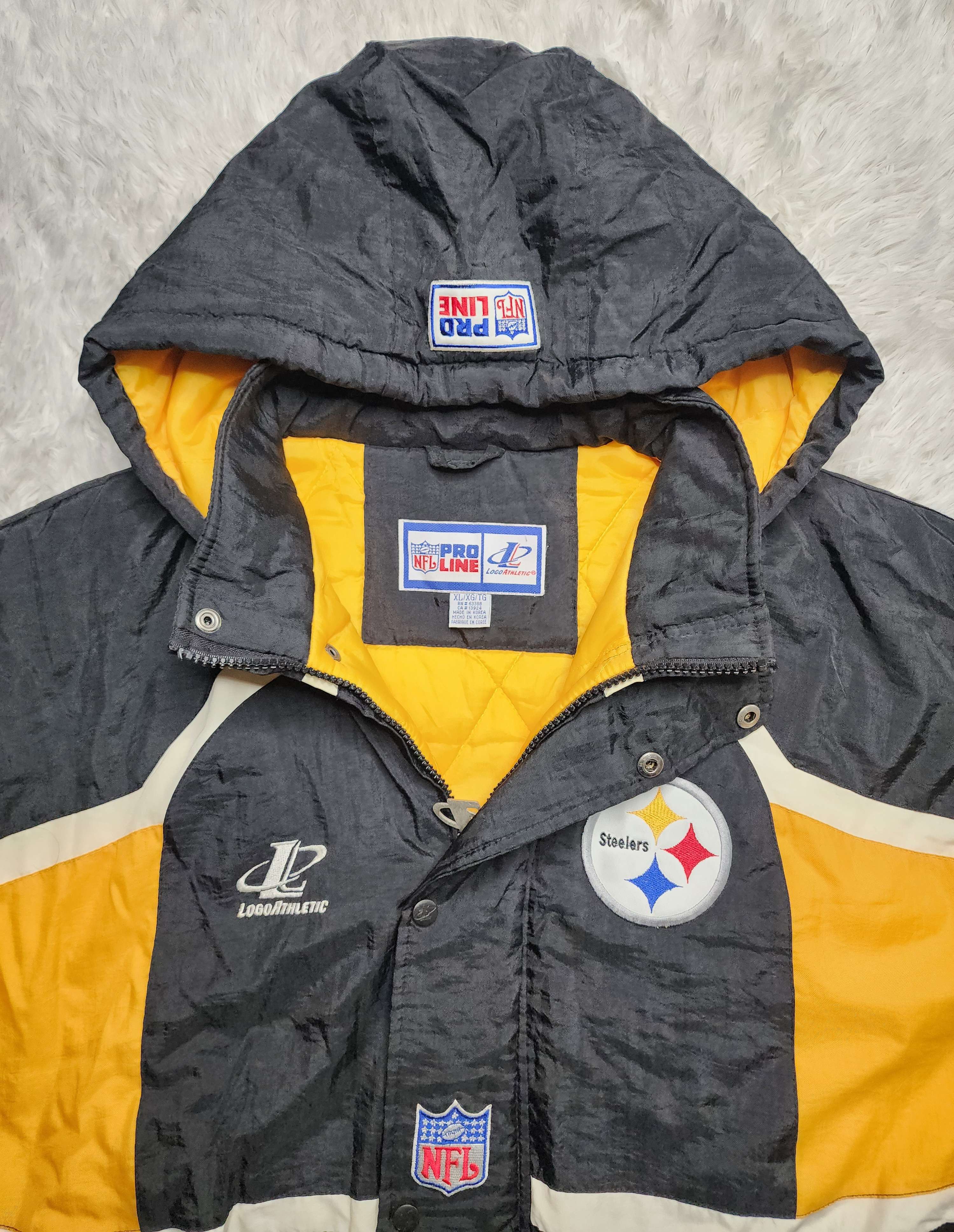 Logo Athletic Vintage Logo Athletic Pittsburgh Steelers NFL hoodied jacket Size US XL / EU 56 / 4 - 7 Thumbnail