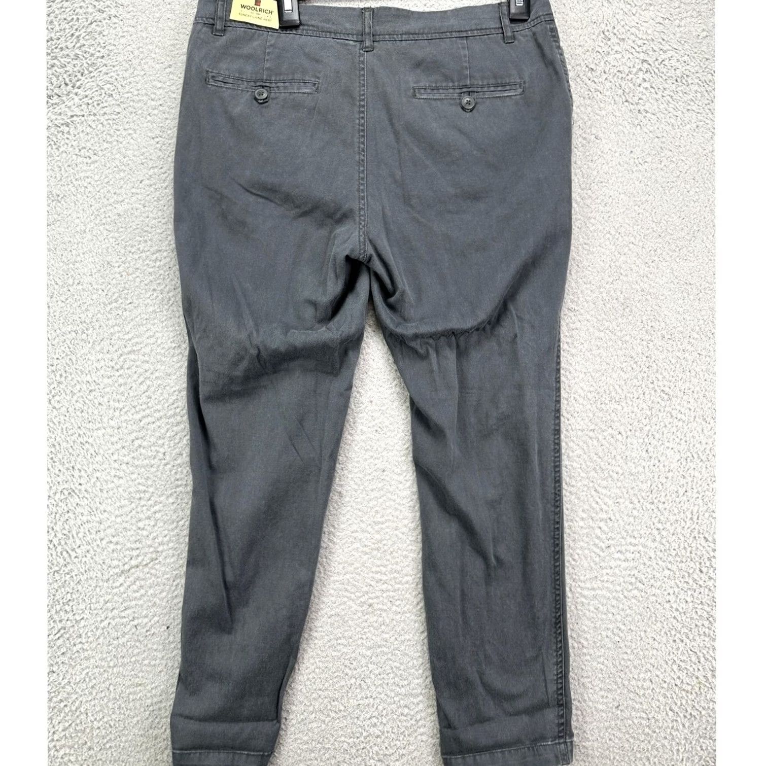 Vintage Woolrich Sunday Chino Pants Womens 8 Gray Flat Front Straight Leg Relaxed Mid Rise Casual Workwear Pants Size 30" / US 8 / IT 44 - 3 Thumbnail