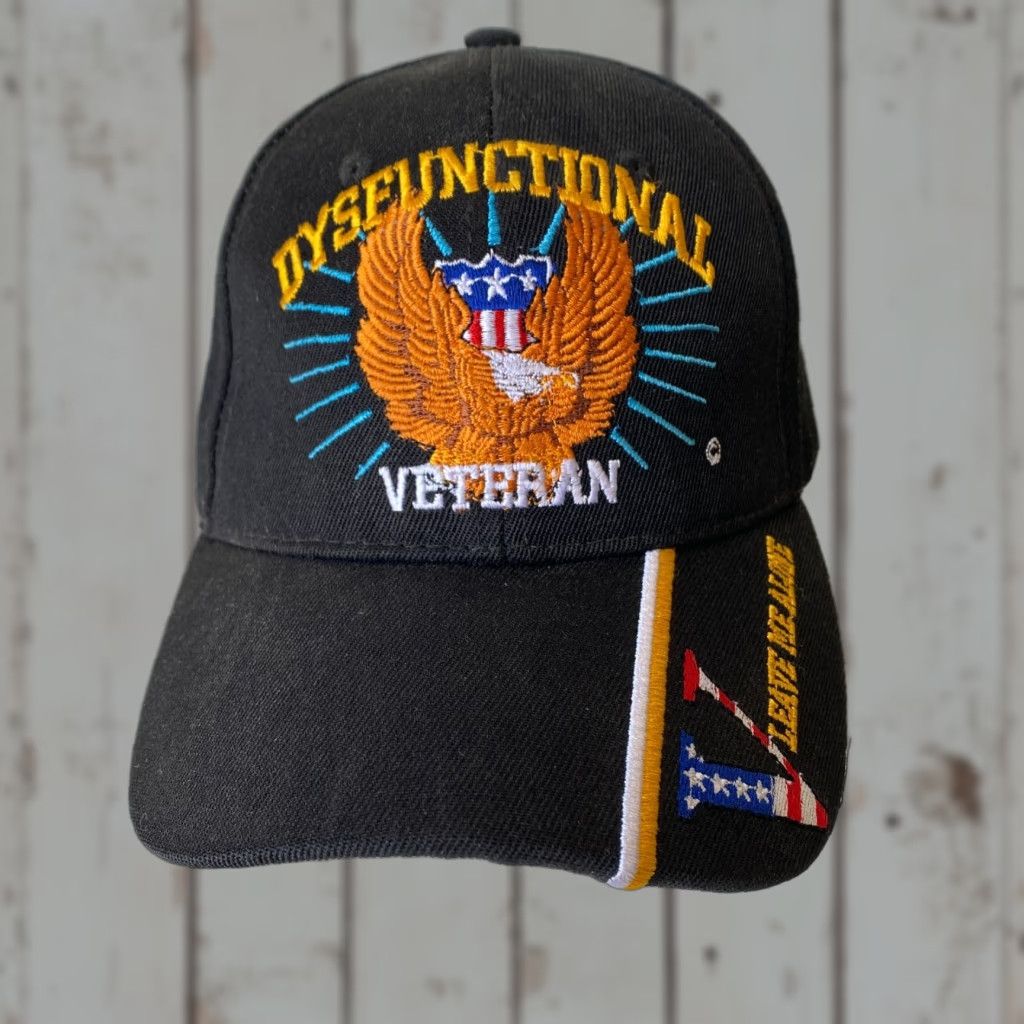 Vintage KYS Cap Hat One Size Black Dad Eagle Dysfunctional Veteran Strapback Leave Me Alone Size ONE SIZE - 1 Thumbnail