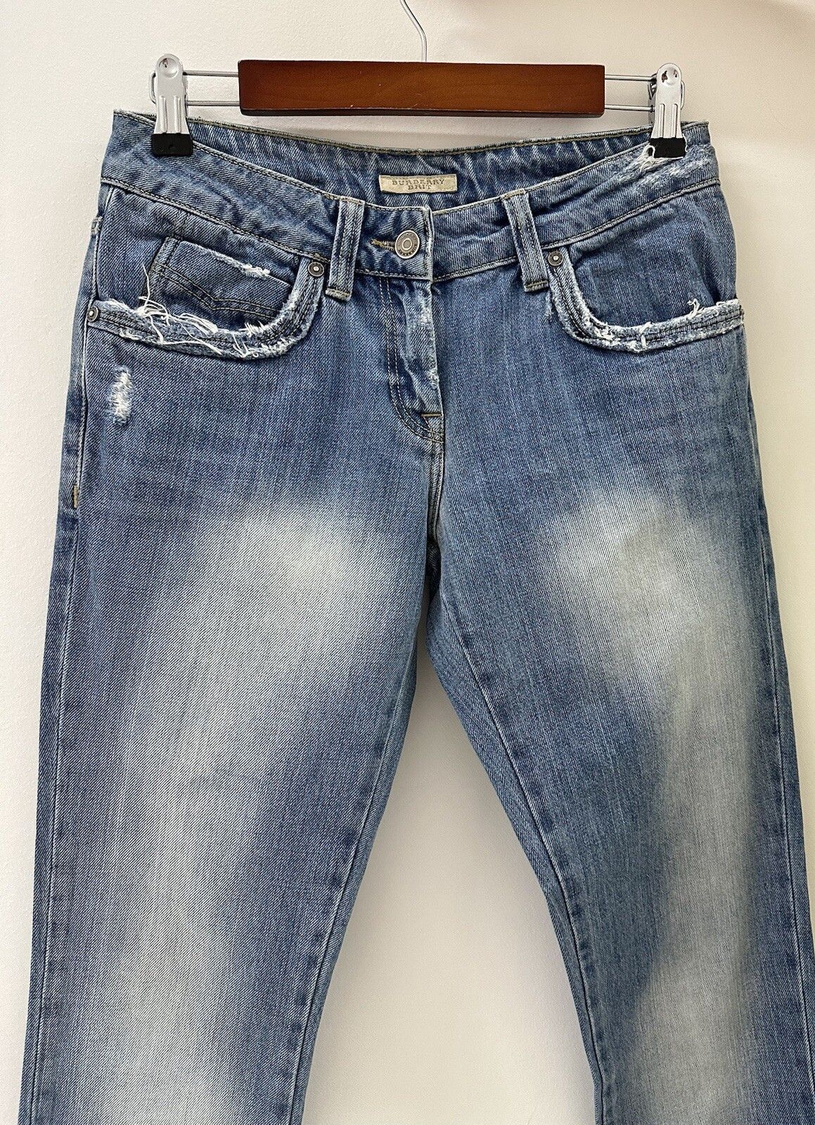 Burberry Burberry Brit Jeans Womens Denim Zip Distressed Blue Size 28" / US 6 / IT 42 - 3 Thumbnail