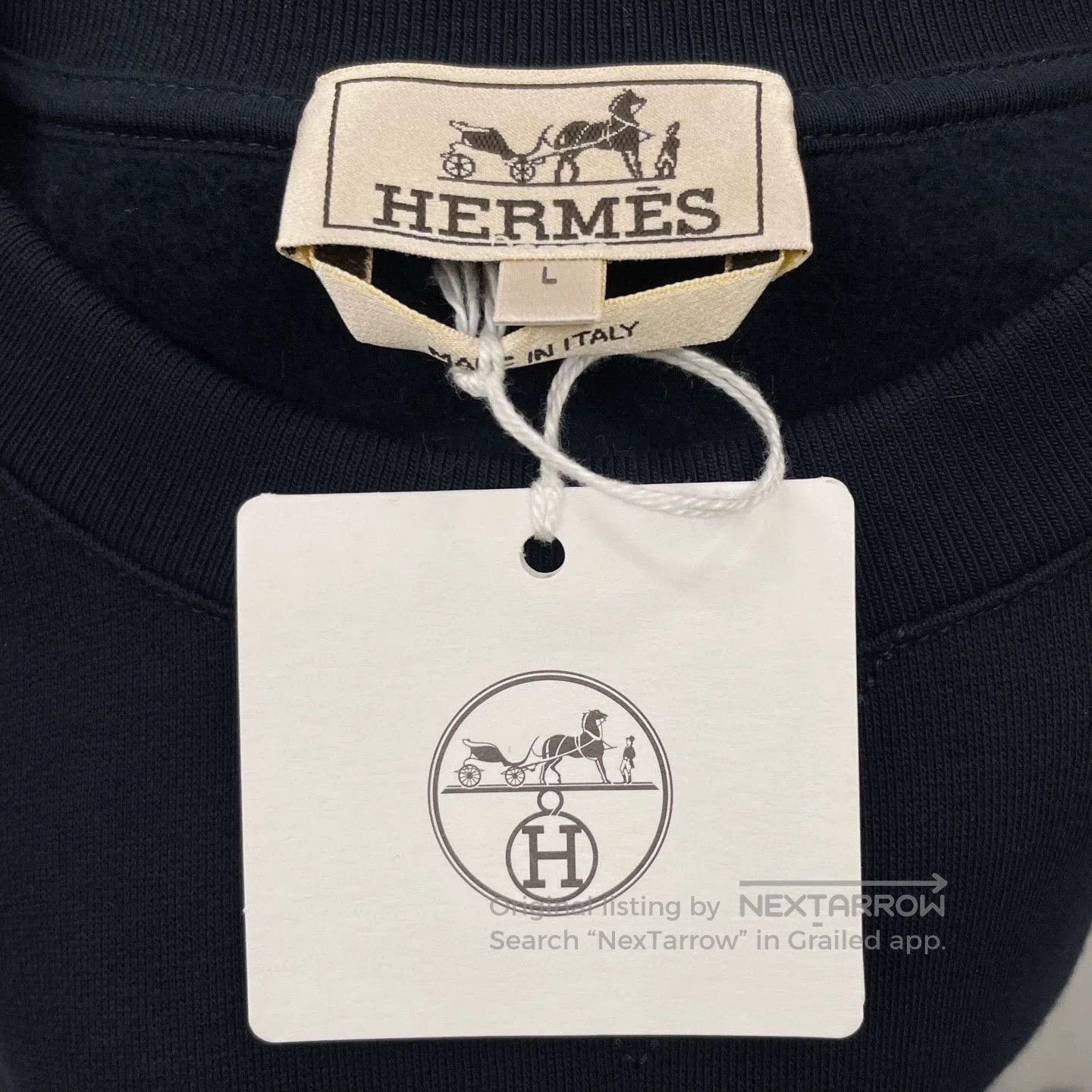 Hermes Hermes Navy Animal Print Sweatshirt. Size US L / EU 52-54 / 3 - 5 Thumbnail