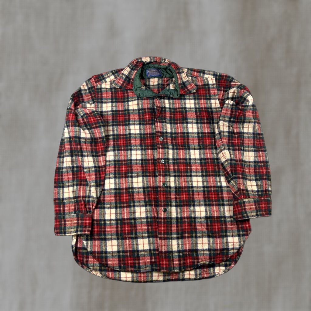 Pendleton VINTAGE Pendleton Shirt Mens M Red Plaid Wool Lined Long Sleeve Made USA Size US M / EU 48-50 / 2 - 1 Thumbnail