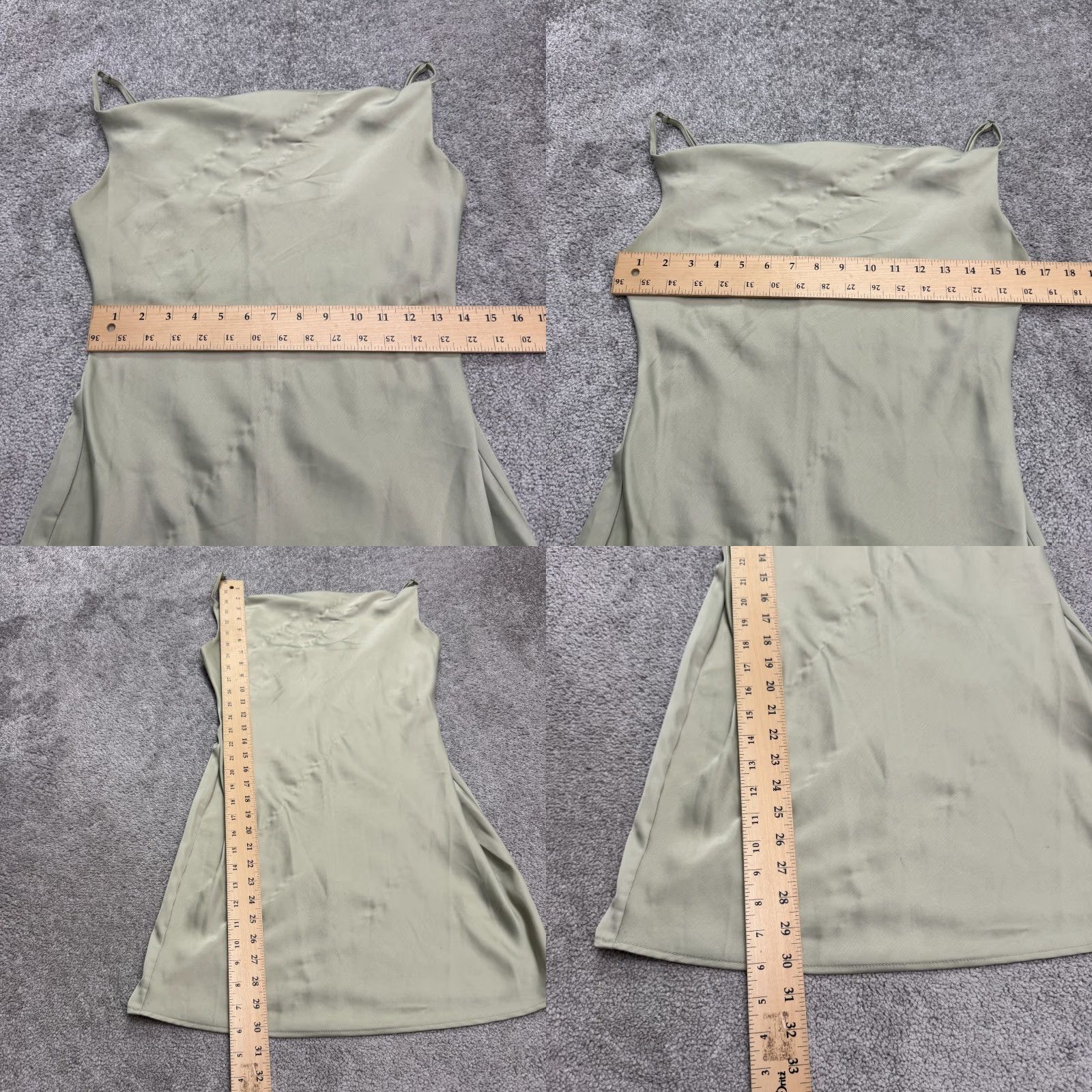 Urban Outfitters Urban Outfitters Dress Womens Medium Sage Green Satin Cowl Neck MiniSlip Tank Size M / US 6-8 / IT 42-44 - 9 Thumbnail