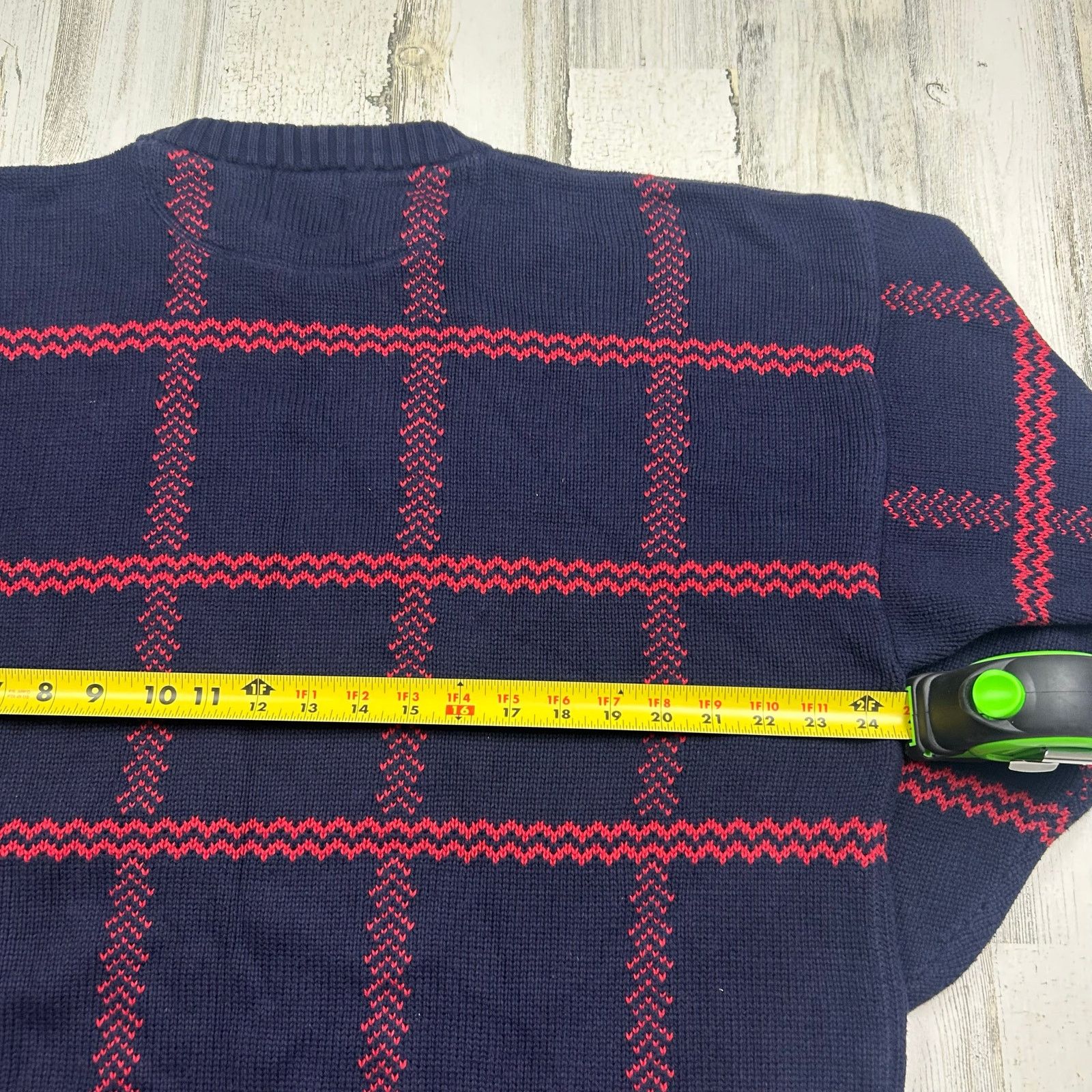Izod × Vintage Vintage Izod Purple and Blue Zig Zag Plaid Sweater Size US XL / EU 56 / 4 - 8 Thumbnail