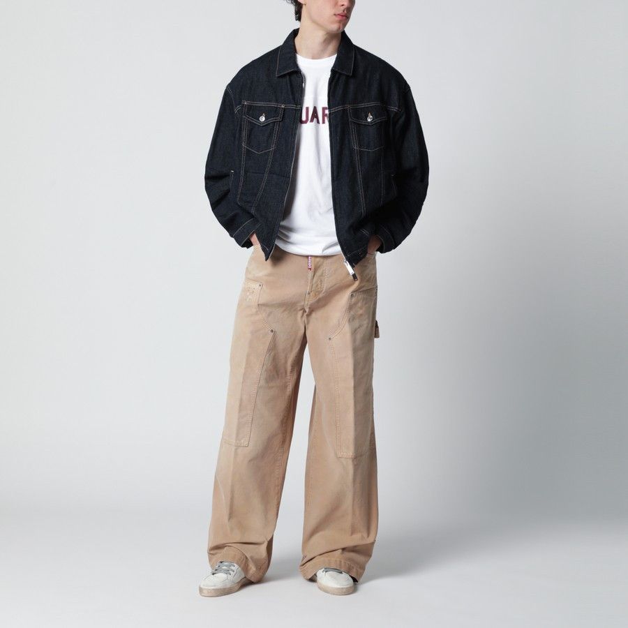 Dsquared2 o1d2blof0226 Zip-Up Denim Jacket in Navy Blue Size US M / EU 48-50 / 2 - 2 Thumbnail