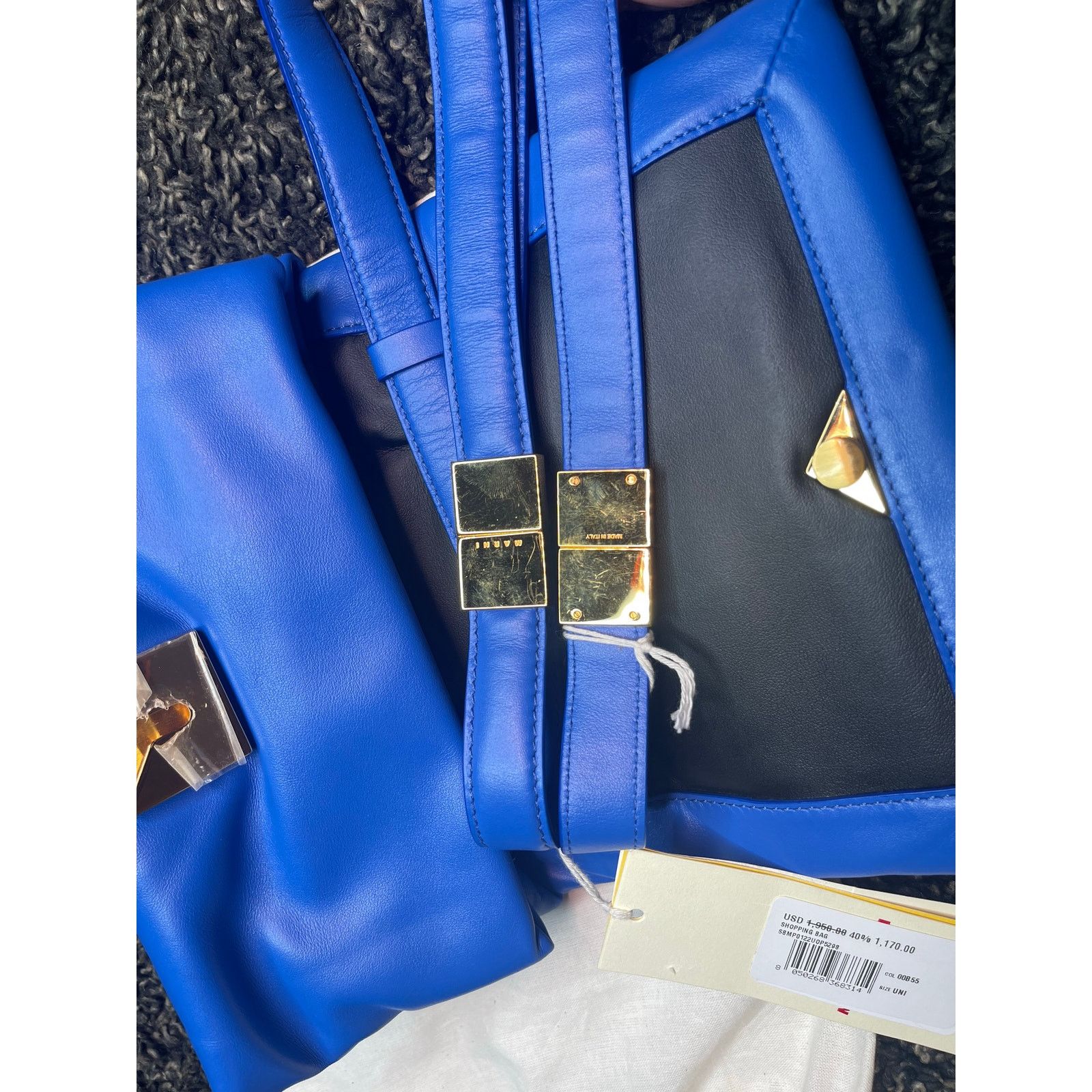 Marni Marni Small Prisma Shoulder Bag Blue NWT Size ONE SIZE - 16 Thumbnail