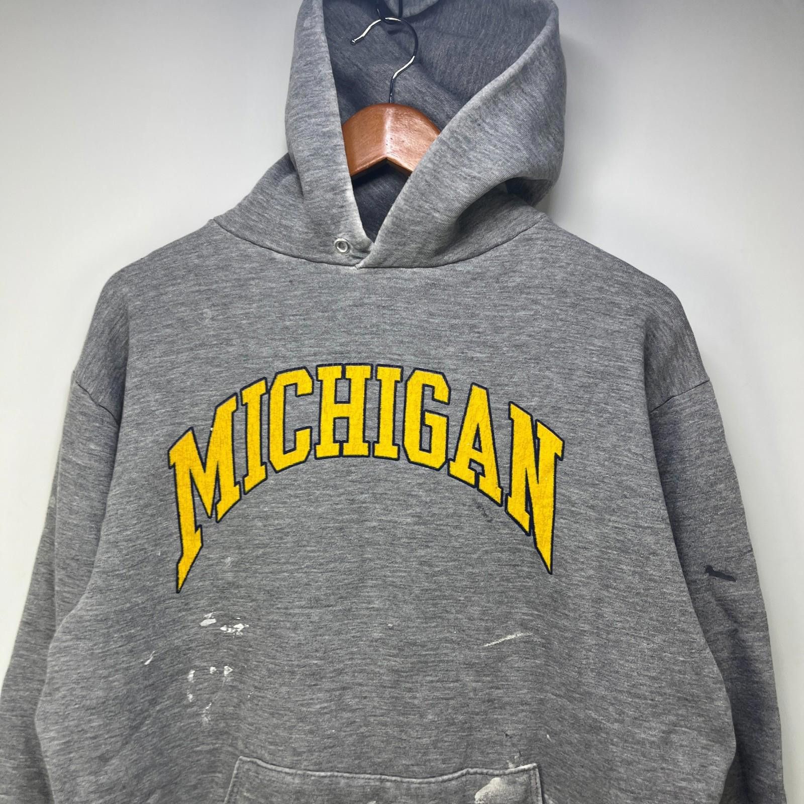 Other Vintage 90s Michigan Wolverines Hoodie Russell Large Size ONE SIZE - 2 Thumbnail