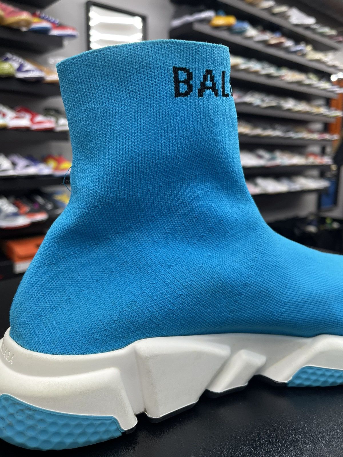 Balenciaga Size 13US/46EU - Balenciaga Speed Sock Runner Blue Size US 13 / EU 46 - 4 Thumbnail