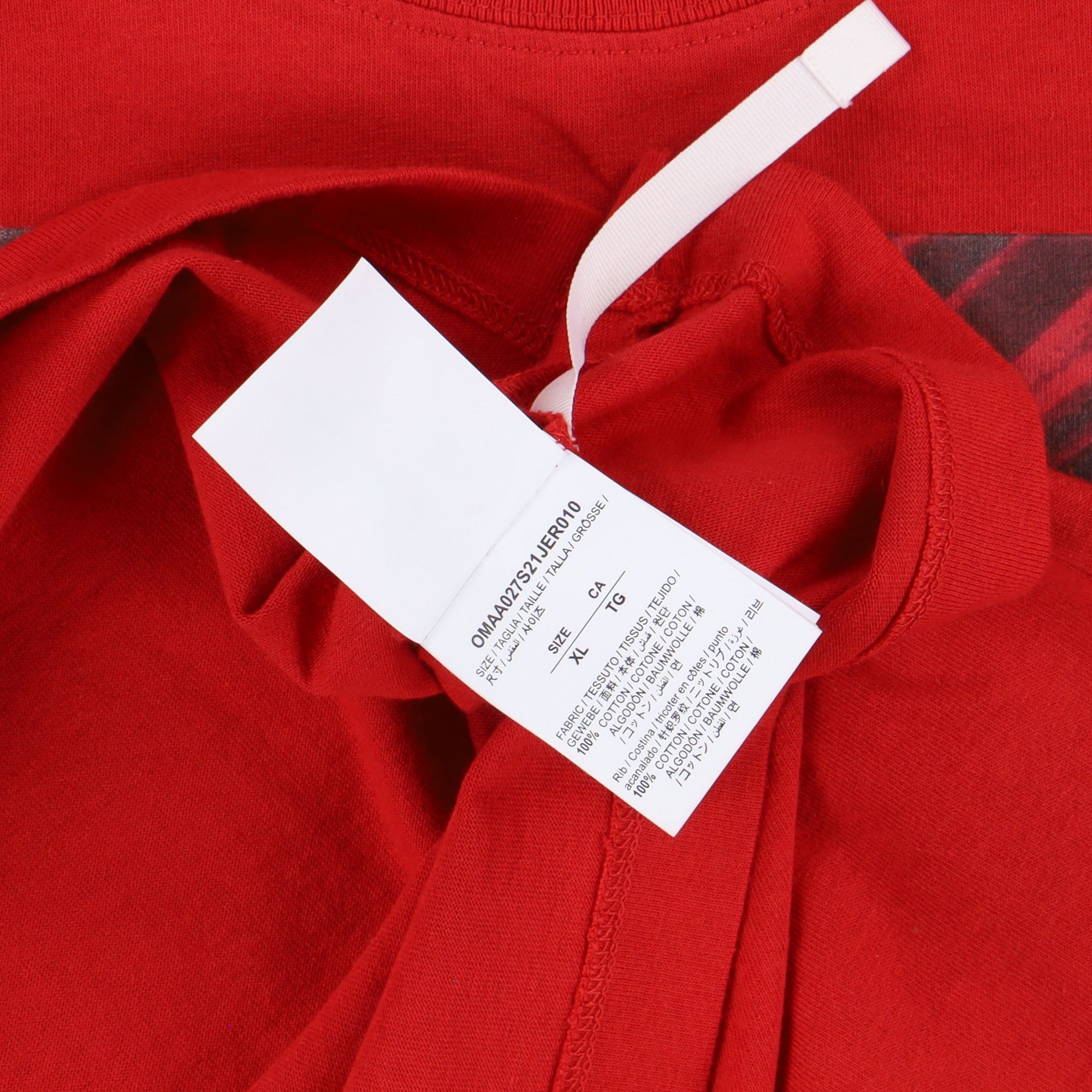 Off-White Red Sprayed Caravaggio Arrows T-Shirt Size US XL / EU 56 / 4 - 7 Thumbnail