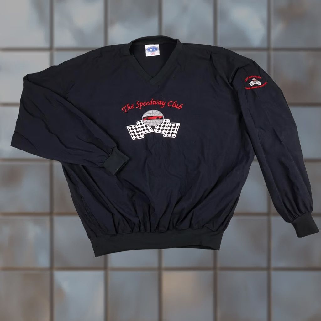 Vintage VINTAGE Starbus Jacket Mens 2XL Windbreaker Black Nylon Microfiber Logo Embroidered Racing 90s United States Size US XXL / EU 58 / 5 - 1 Thumbnail