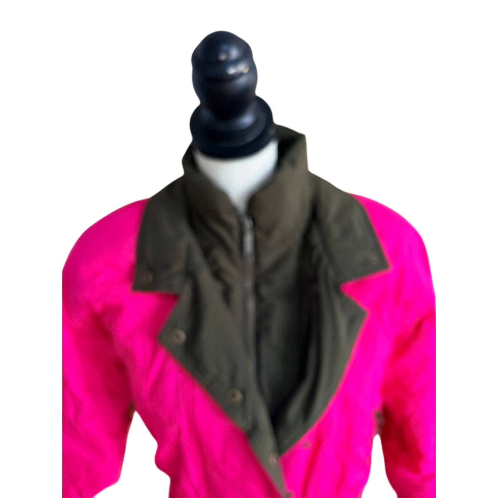 Fera Vintage 80 Women’s Ski Jacket Size 8 Hot Pink Cropped Jacket Size M / US 6-8 / IT 42-44 - 3 Thumbnail