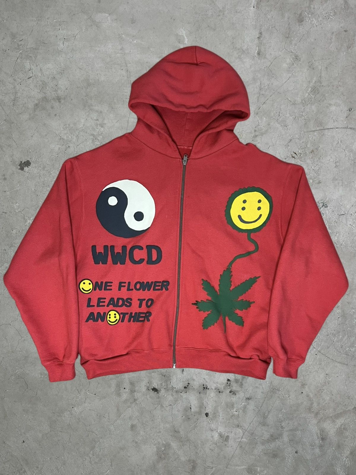 トップス CPFM Earth First Zip Hooded Sweatshirt Cactus Plant Flea Market Earth First Zip Hoodie Red (CPFM
