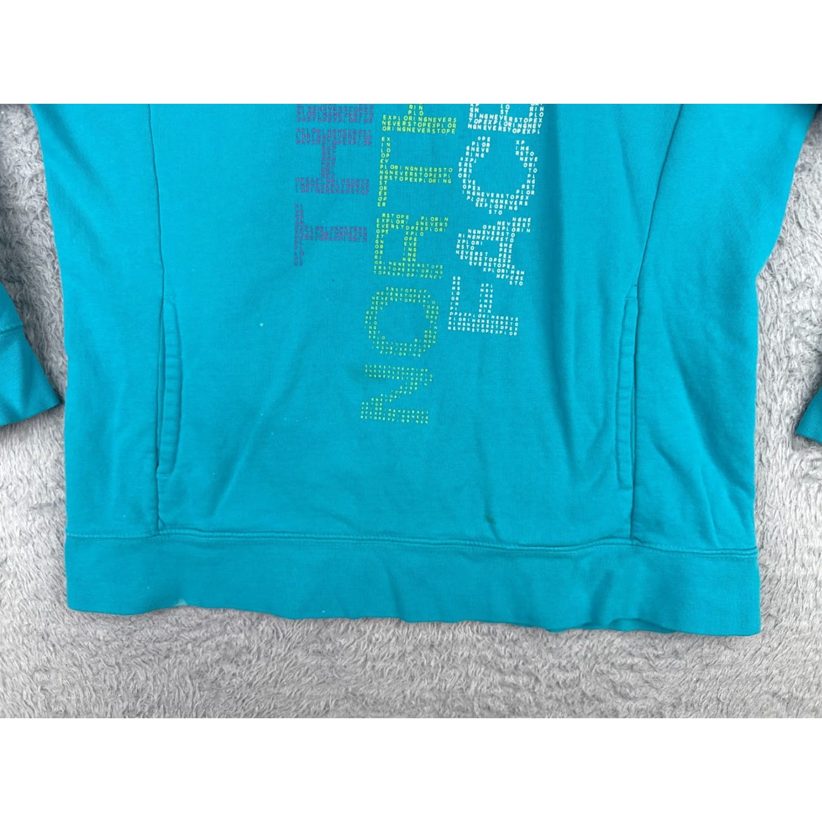 The North Face The North Face Hoodie Womens XL Blue Pullover Cotton Blend Size XL / US 12-14 / IT 48-50 - 5 Thumbnail