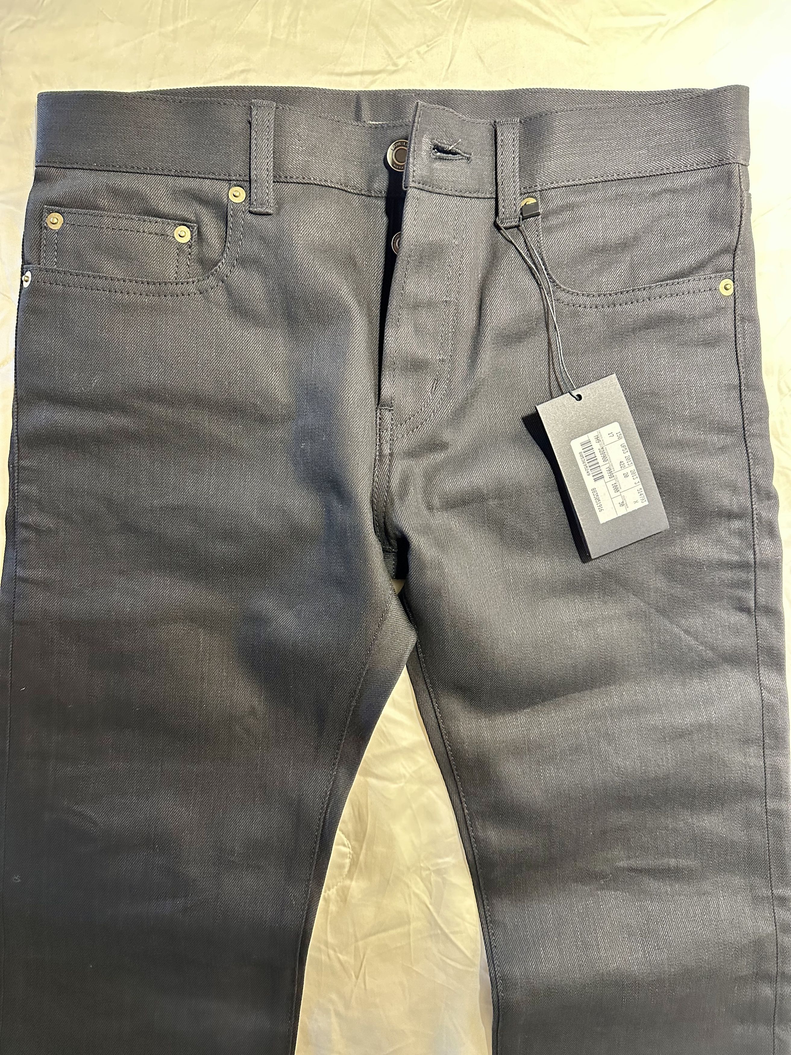 Hedi Slimane × Saint Laurent Paris AW13 RAW BLACK DENIM JEAN | D01 | SLIM FIT Size US 30 / EU 46 - 3 Thumbnail