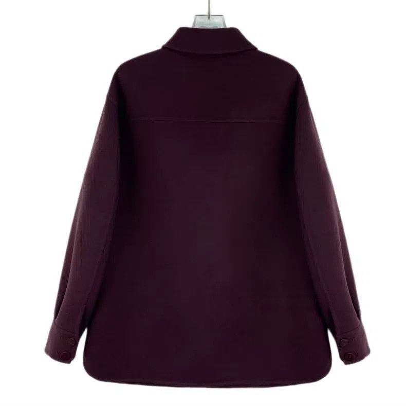 Loro Piana Loro Piana Burgundy cashmere lapel single-breasted long-sl Size XS / US 0-2 / IT 36-38 - 2 Thumbnail
