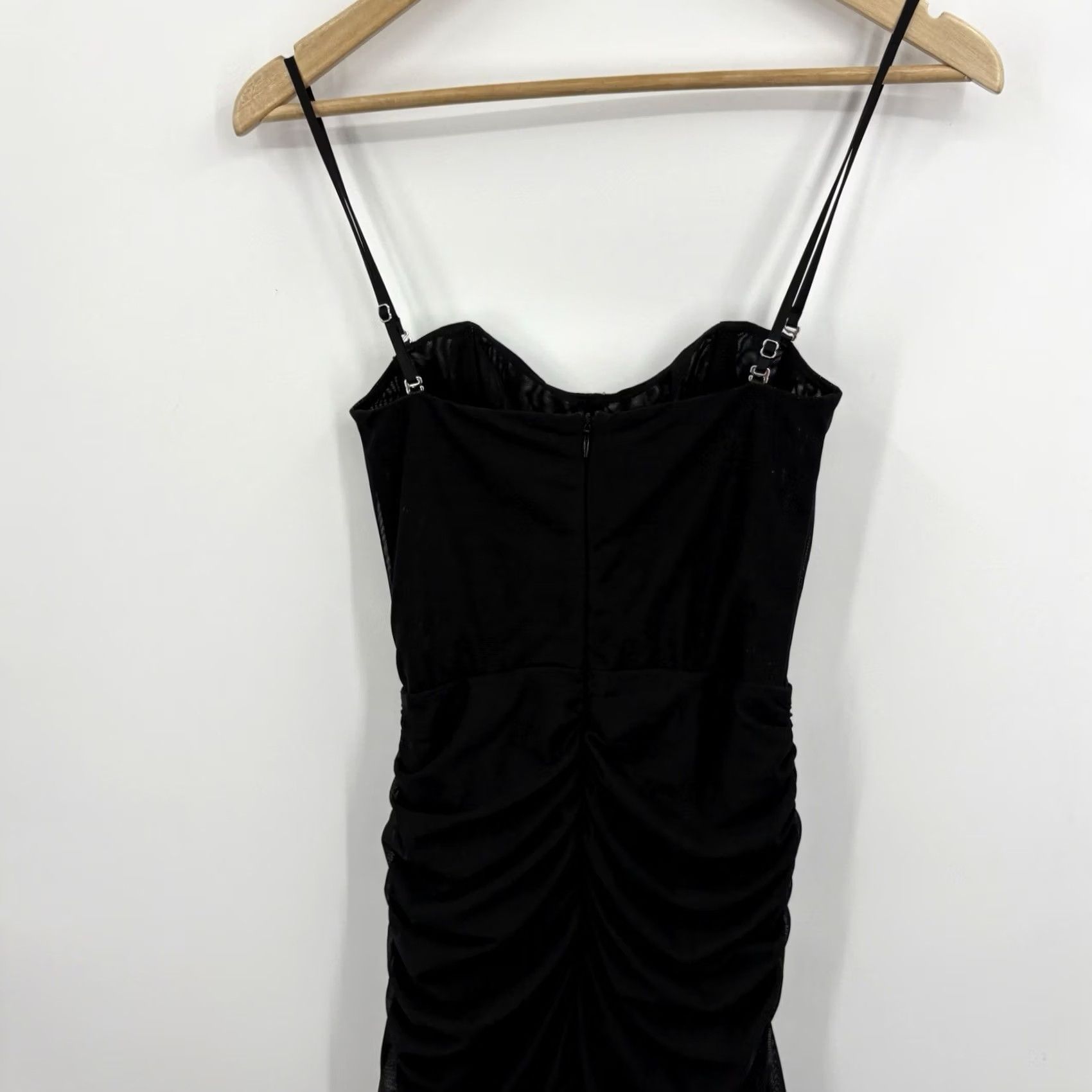 Vintage Oh Polly Corset Slip Dress 4 Drape Fairy Grunge Rhinestone Whimsigoth Asymmetric Dress Size S / US 4 / IT 40 - 7 Thumbnail