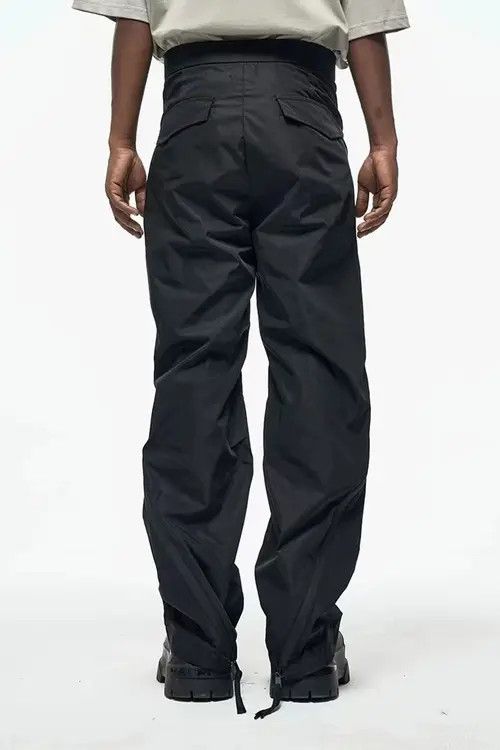VIBE Vintage Street Loose Micro Flare Nylon Casual Pants Size US 30 / EU 46 - 4 Thumbnail