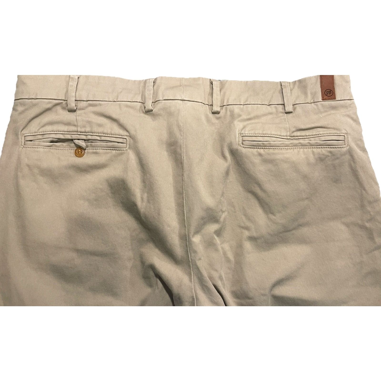 Penn VINTAGE Penn Bilt Khaki Pants Mens Sz 39x26.5 Casual Business Travel Beige Cotton Spandex Size US 38 / EU 54 - 6 Thumbnail