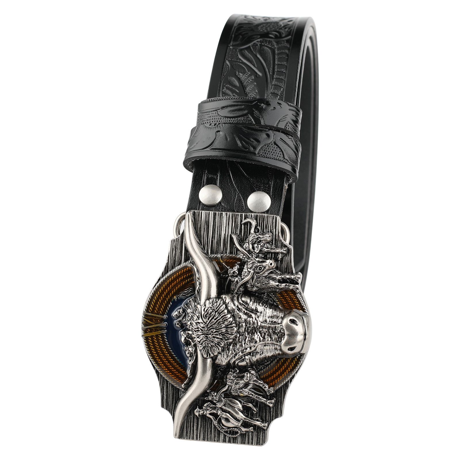 Designer Punk Vintage Belt Riveted Belts Menswear Accessories Size ONE SIZE - 3 Thumbnail