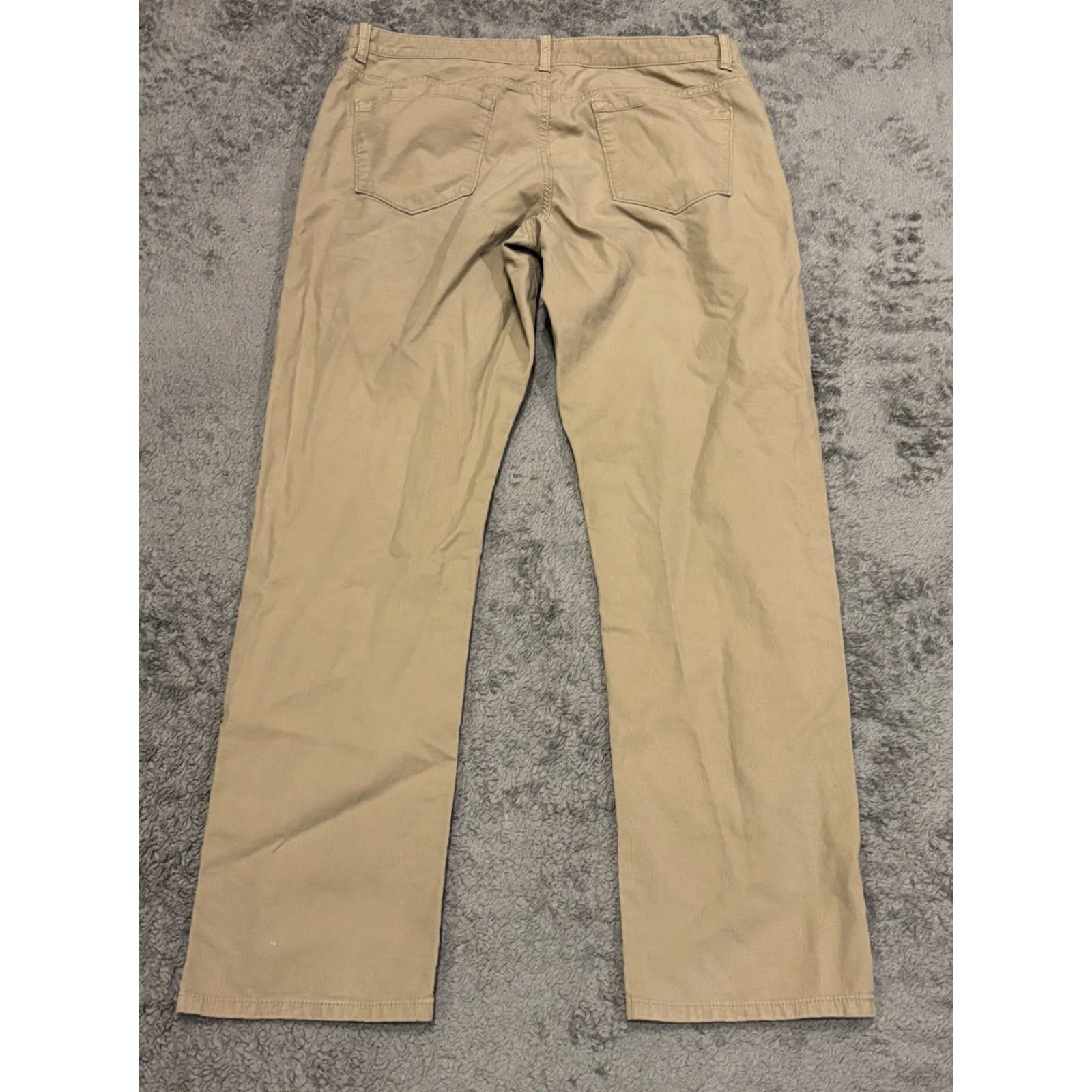 Vintage Penguin Chino Pants Mens 36x32 Khaki Beige Flat Front Twill Slacks Slim Straight Pockets Logo Casual Business Travel 36x32 Regular Beig e Size US 36 / EU 52 - 6 Thumbnail