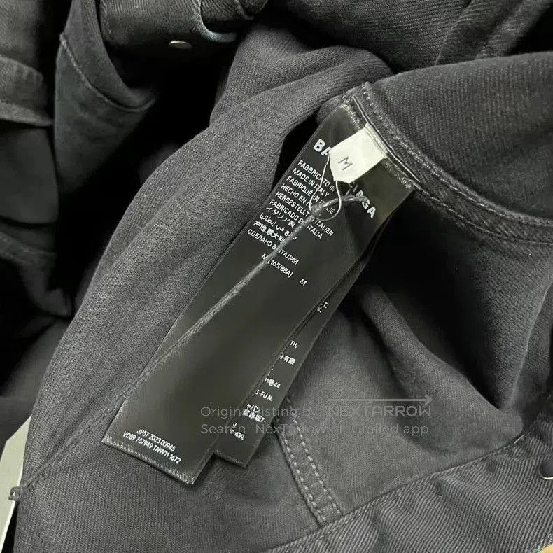 Balenciaga Balenciaga Black Logo Denim Jacket. Size US XS / EU 42 / 0 - 4 Thumbnail