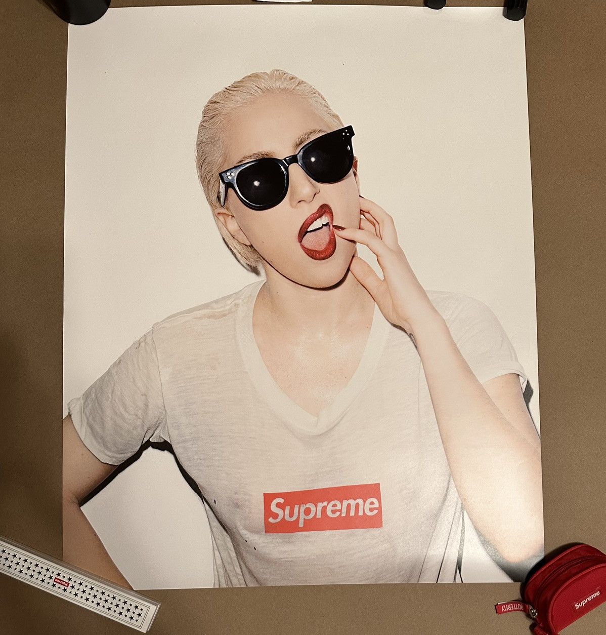 Richardson Supreme Lady Gaga Poster 2011 Box Logo RARE AUTHENTIC Size ONE SIZE - 4 Thumbnail