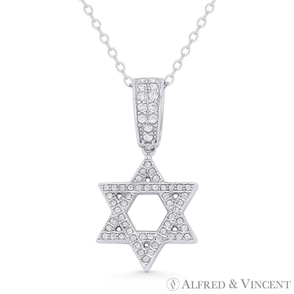 Other Star of David Cubic Zirconia CZ Crystal Pave Pendant Size ONE SIZE - 1 Preview