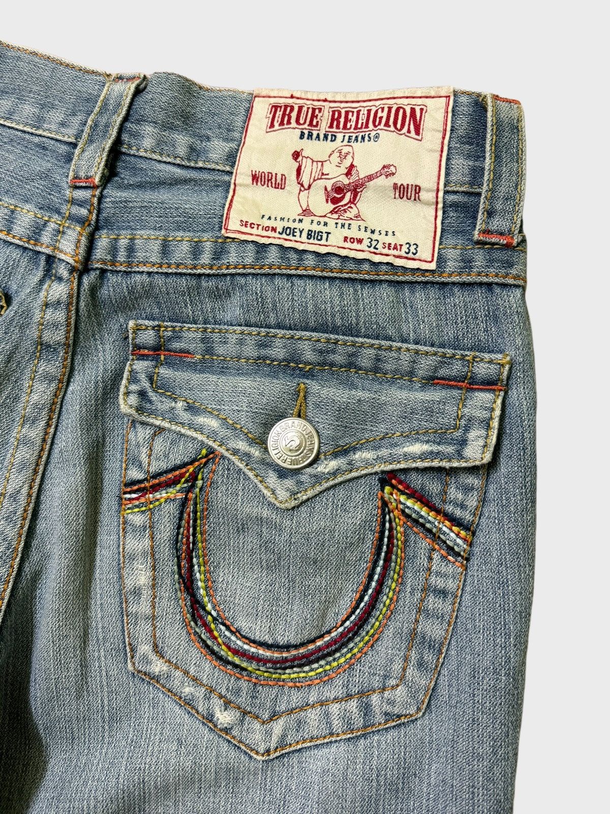 True Religion × Vintage TRUE RELIGION JOEY BIGT SPİRAL CUT DENIM JEANS Size US 31 - 13 Thumbnail