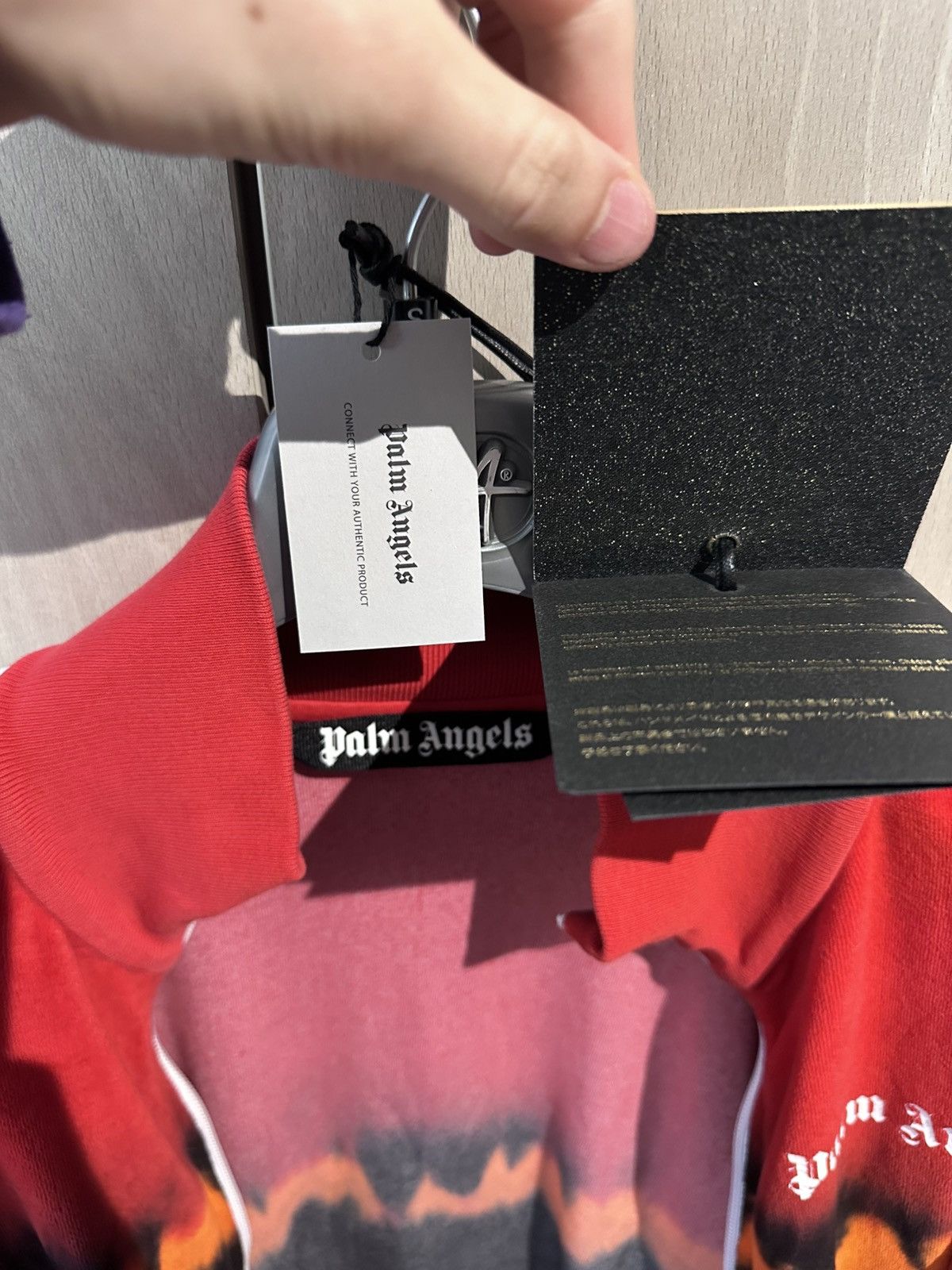 Palm Angels PALM ANGELS TIE DYE VELOUR TRACKSUIT TRACK JACKET - RED Size US S / EU 44-46 / 1 - 4 Thumbnail