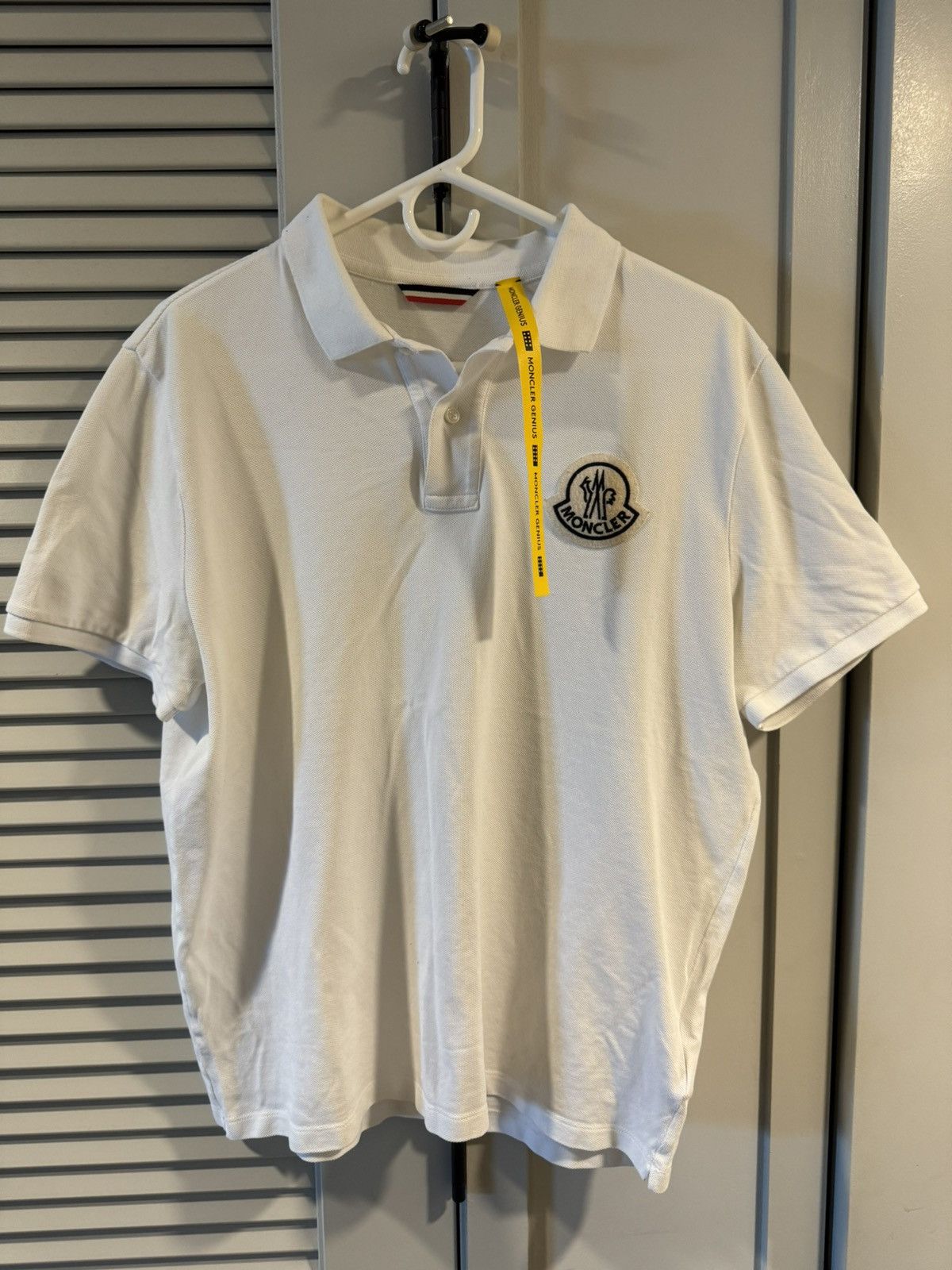 image of Moncler Genius White Polo Shirt, Men's (Size Medium)