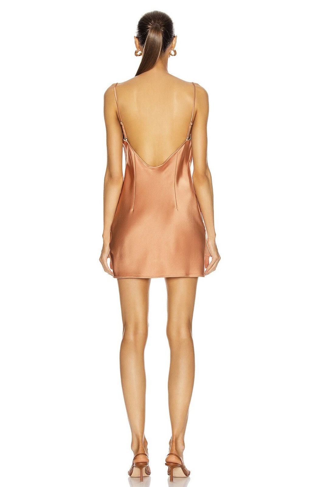 Nanushka BNWT Nanushka L Lotti abricot party dress shiny satin Size L / US 10 / IT 46 - 3 Thumbnail