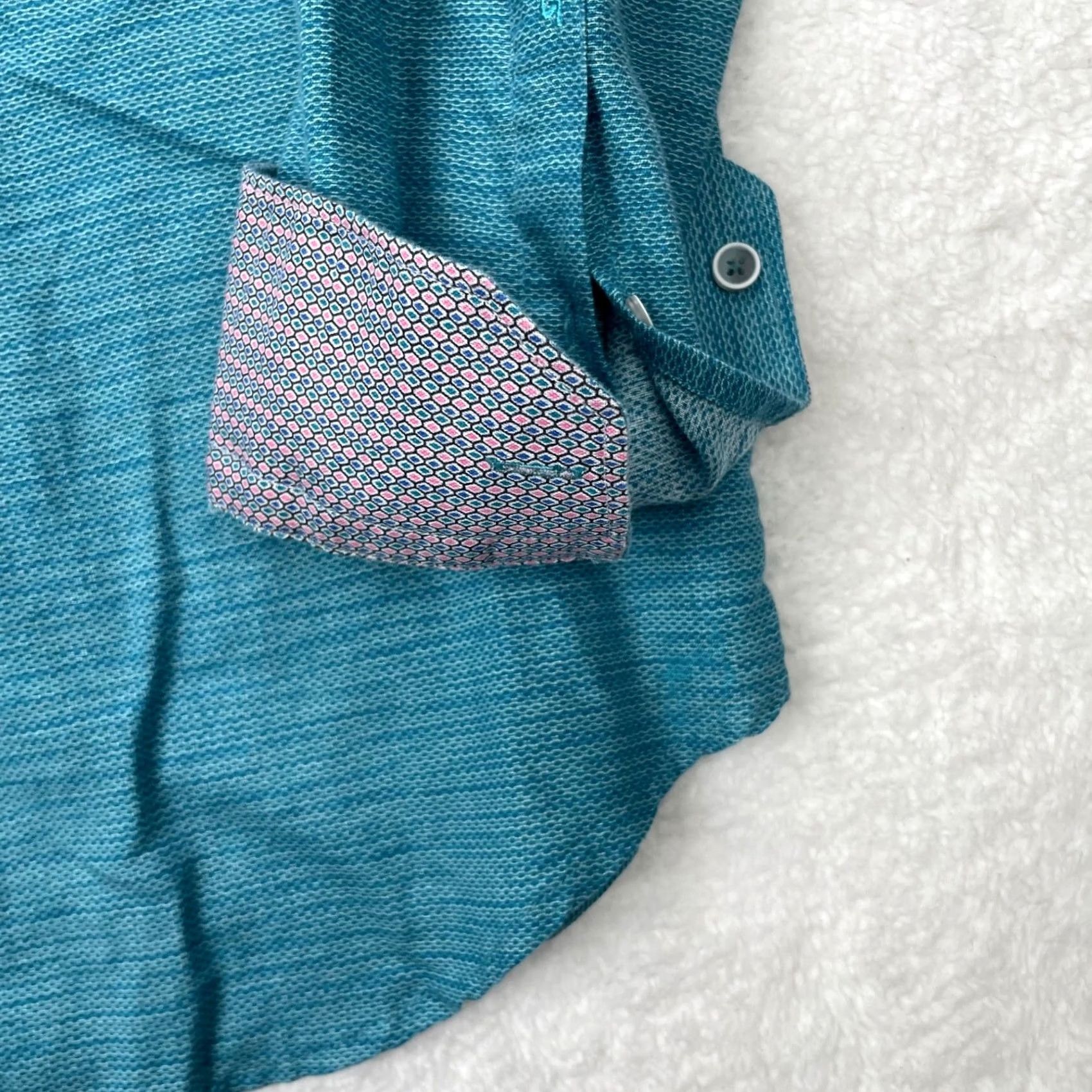 Robert Graham Robert Graham Shirt Mens Large Blue Linen Blend Classic Fit Brixton Button-Up Size US L / EU 52-54 / 3 - 2 Thumbnail