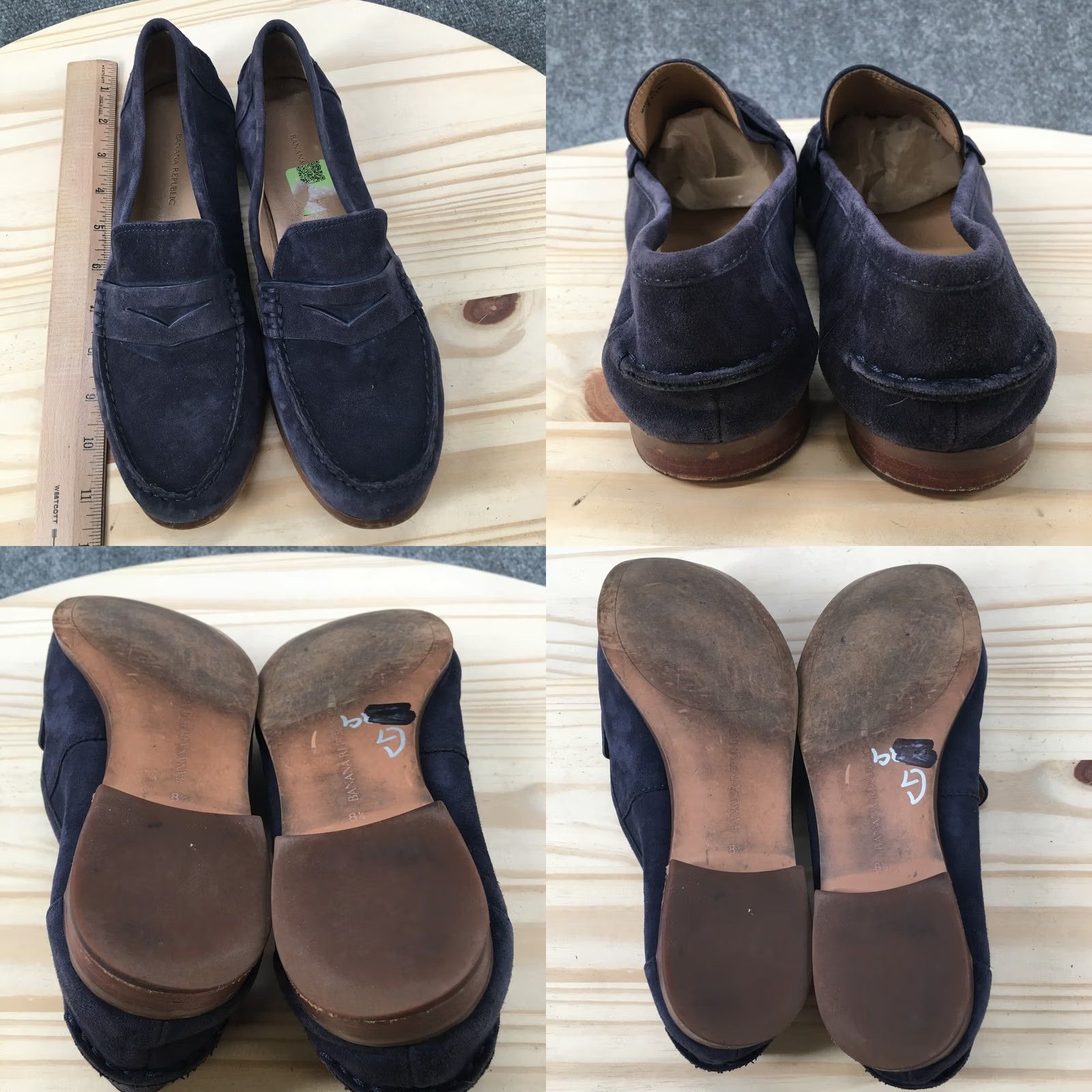 Banana Republic Banana Republic Shoes Womens 8.5M Penny Loafers Flats Blue Suede Slip On Low Top Womens Flat Shoes Blue Suede Penny Loafers Banana Republic Shoes Size M / US 6-8 / IT 42-44 - 8 Thumbnail