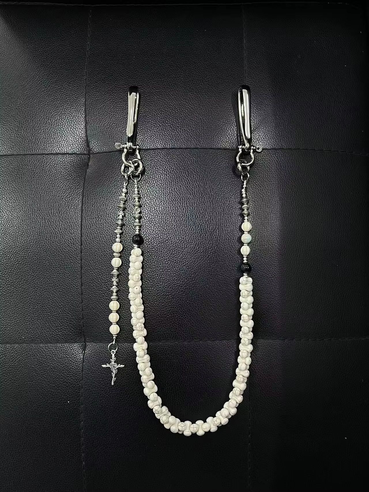 Jewelry Handmade Punk Style Pants Waist Chain White Turquoise Size ONE SIZE - 5 Thumbnail