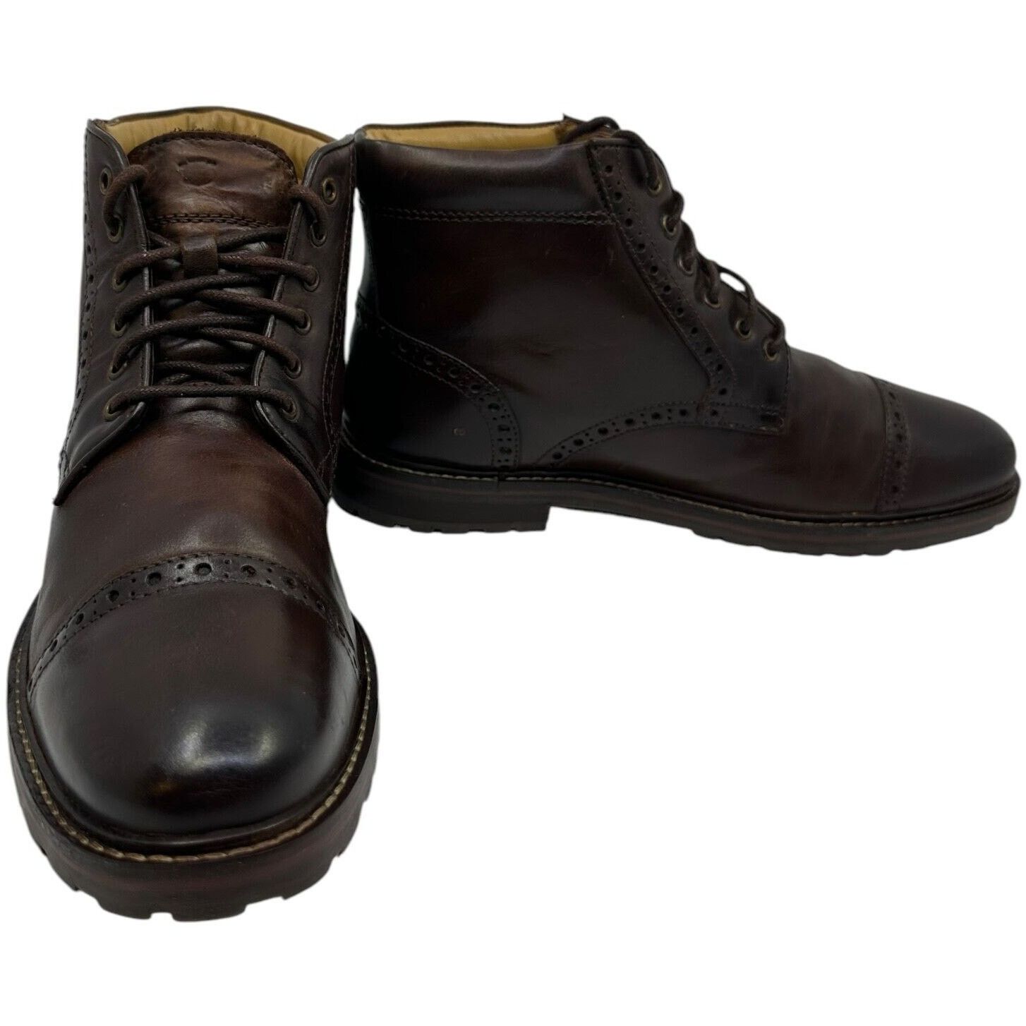 Florsheim Florsheim Fanway Mens Cap Toe Brogue Brown Boots Size 9D Size US 9 / EU 42 - 1 Thumbnail